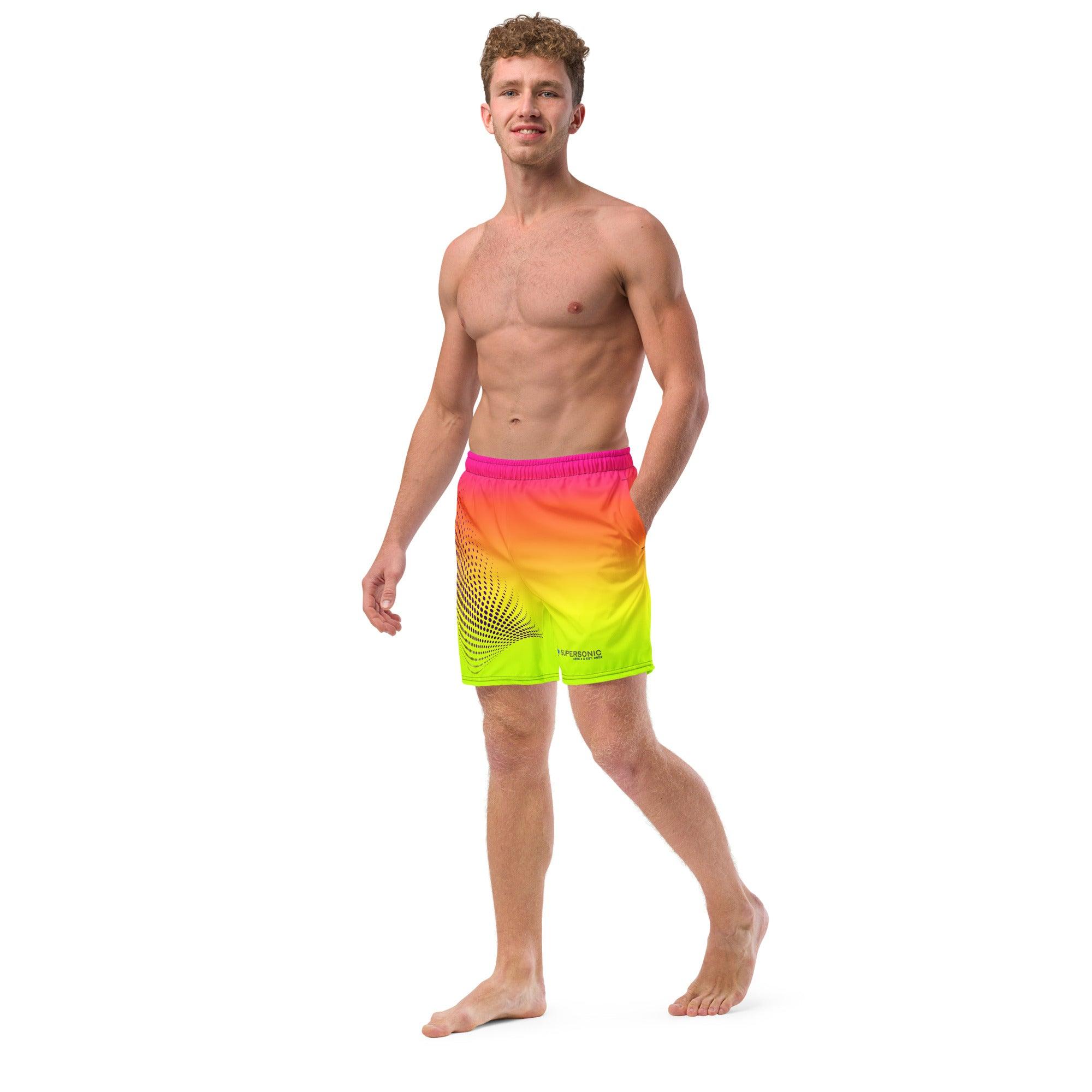 Aviation Badeshorts "Dots" neon für Piloten, Crews, Kinder & Planespotter made by SUPERSONIC aero 4U