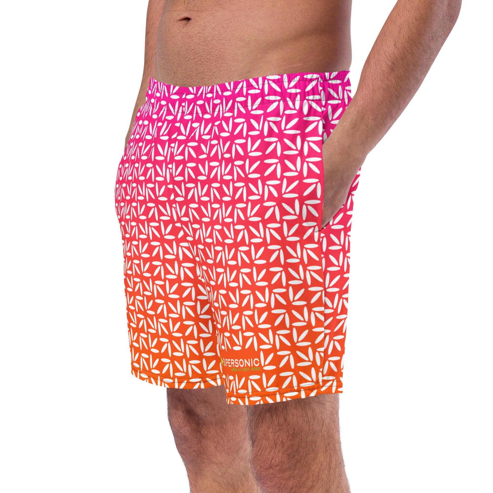 Aviation Badeshorts "abstract Flowers" pink/orange für Piloten, Crews, Kinder & Planespotter made by SUPERSONIC aero 4U