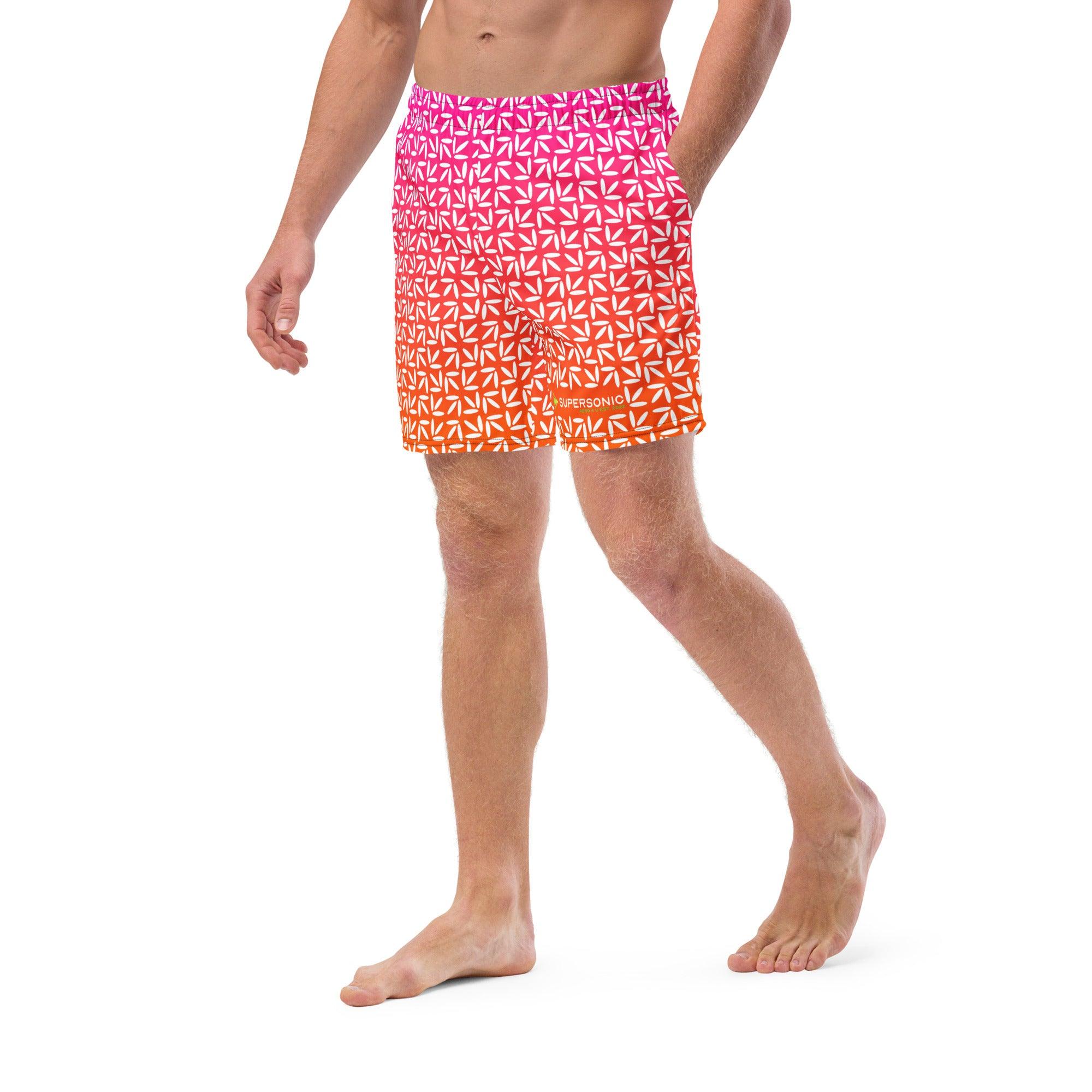 Aviation Badeshorts "abstract Flowers" pink/orange für Piloten, Crews, Kinder & Planespotter made by SUPERSONIC aero 4U