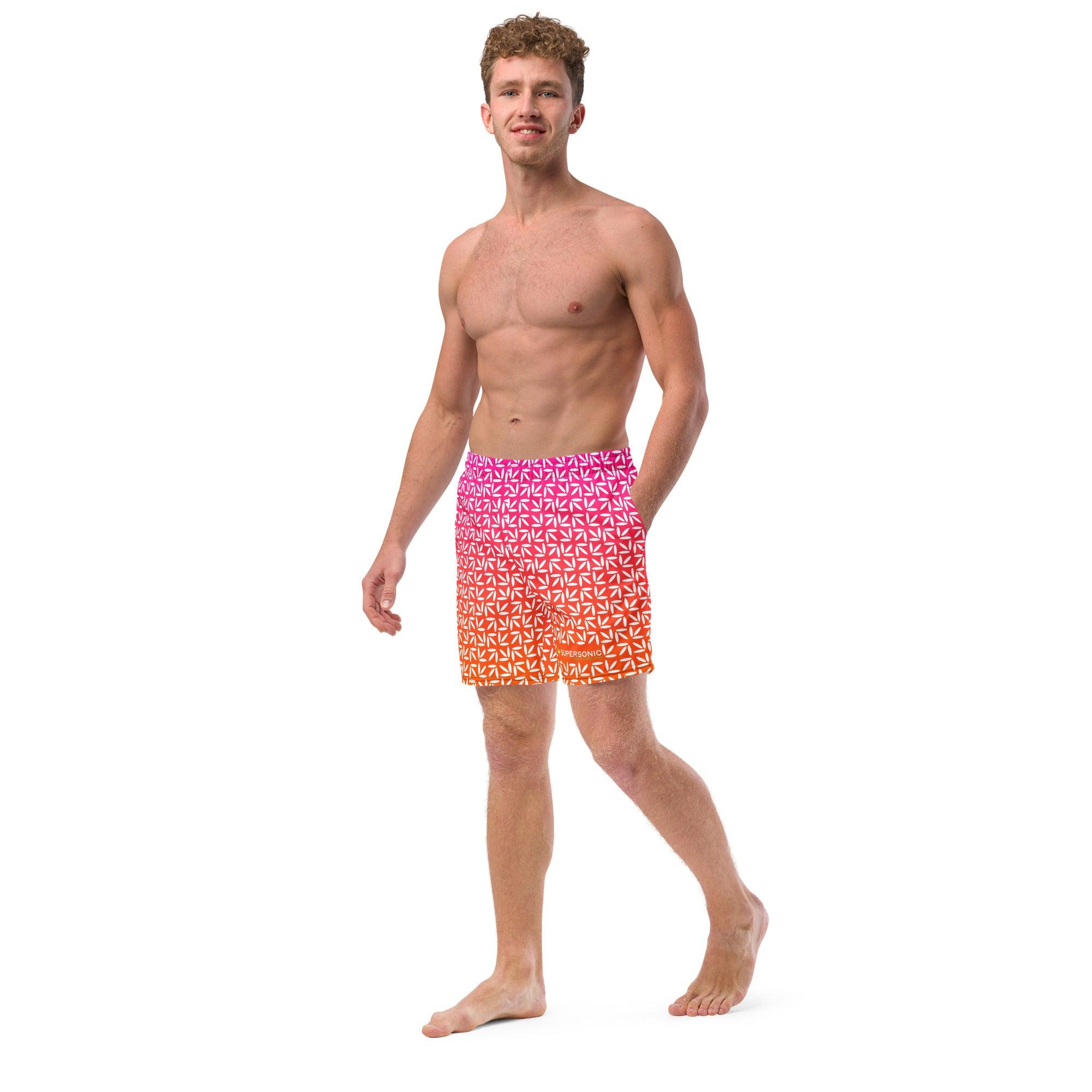 Aviation Badeshorts "abstract Flowers" pink/orange für Piloten, Crews, Kinder & Planespotter made by SUPERSONIC aero 4U