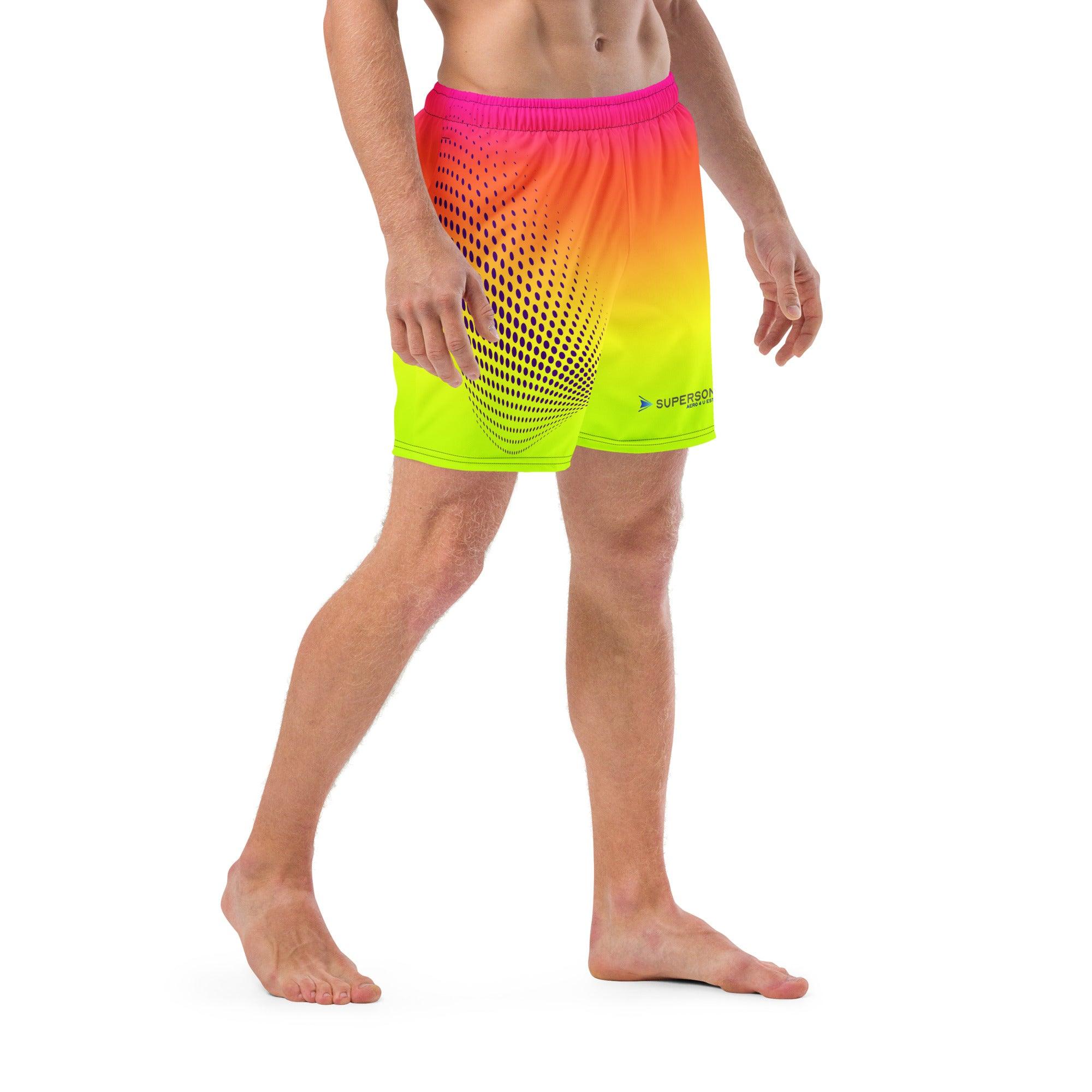 Aviation Badeshorts "Dots" neon für Piloten, Crews, Kinder & Planespotter made by SUPERSONIC aero 4U