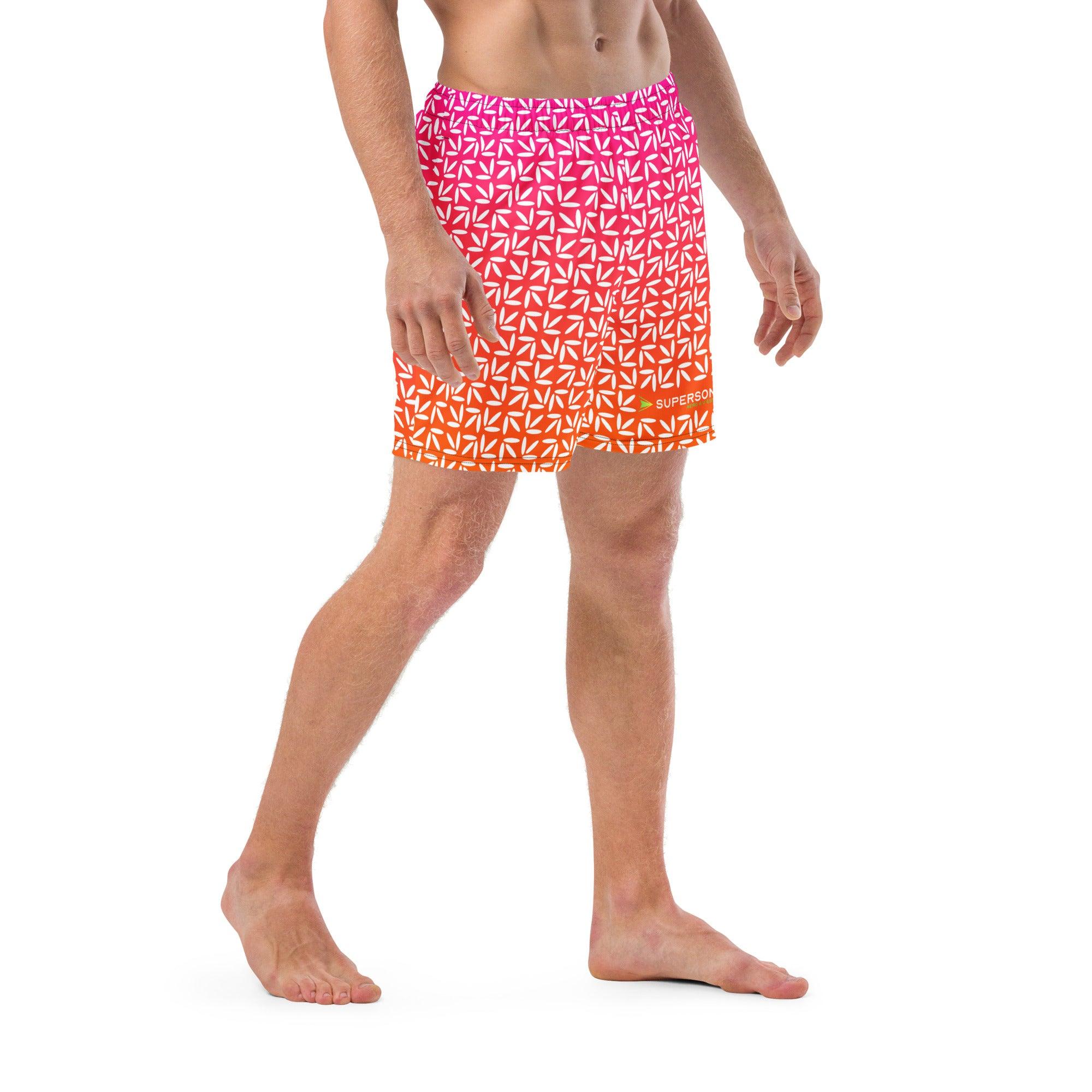 Aviation Badeshorts "abstract Flowers" pink/orange für Piloten, Crews, Kinder & Planespotter made by SUPERSONIC aero 4U