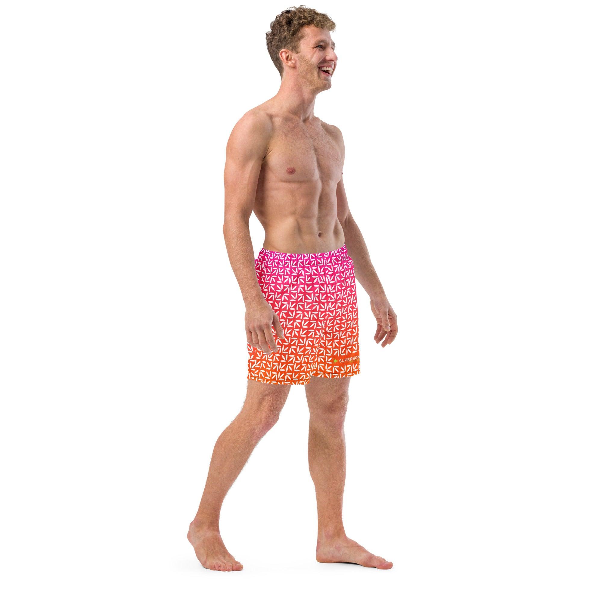 Aviation Badeshorts "abstract Flowers" pink/orange für Piloten, Crews, Kinder & Planespotter made by SUPERSONIC aero 4U