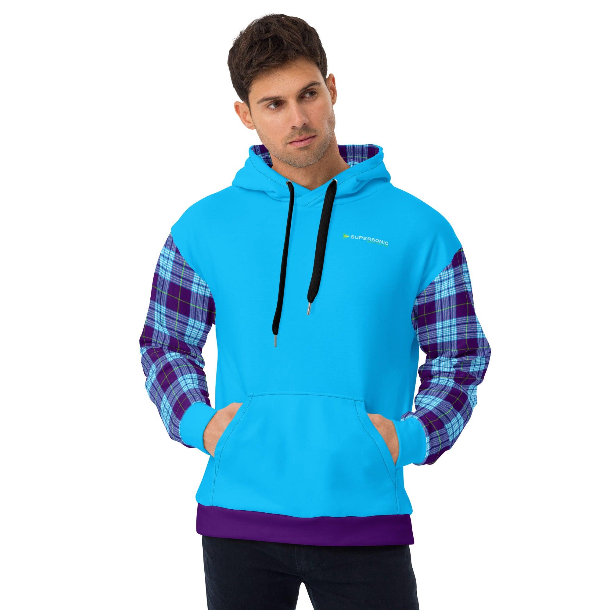 Aviation Summer Hoodie Aviation - Sportkaro blue für Piloten, Crews, Kinder & Planespotter made by SUPERSONIC aero 4U