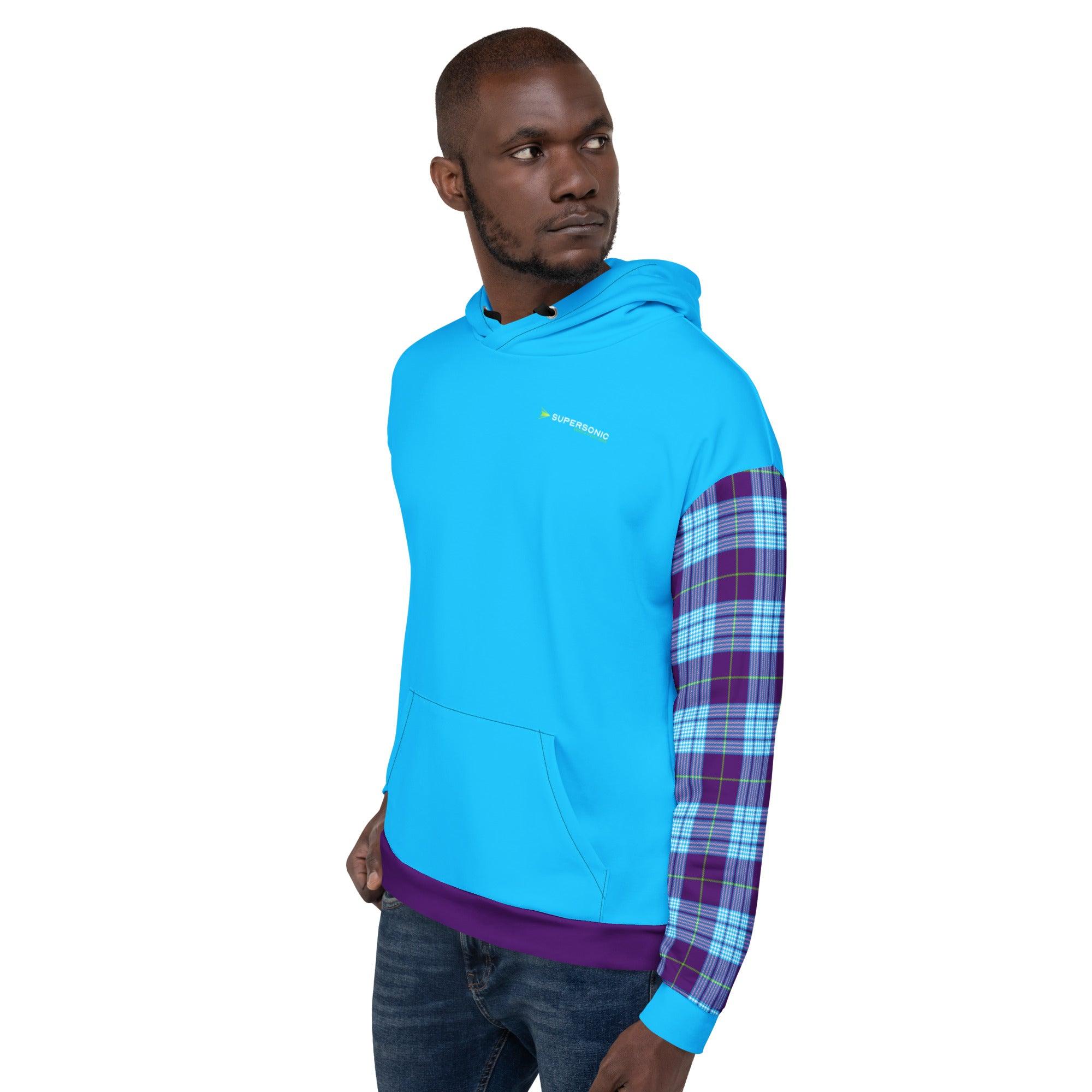 Aviation Summer Hoodie Aviation - Sportkaro blue für Piloten, Crews, Kinder & Planespotter made by SUPERSONIC aero 4U