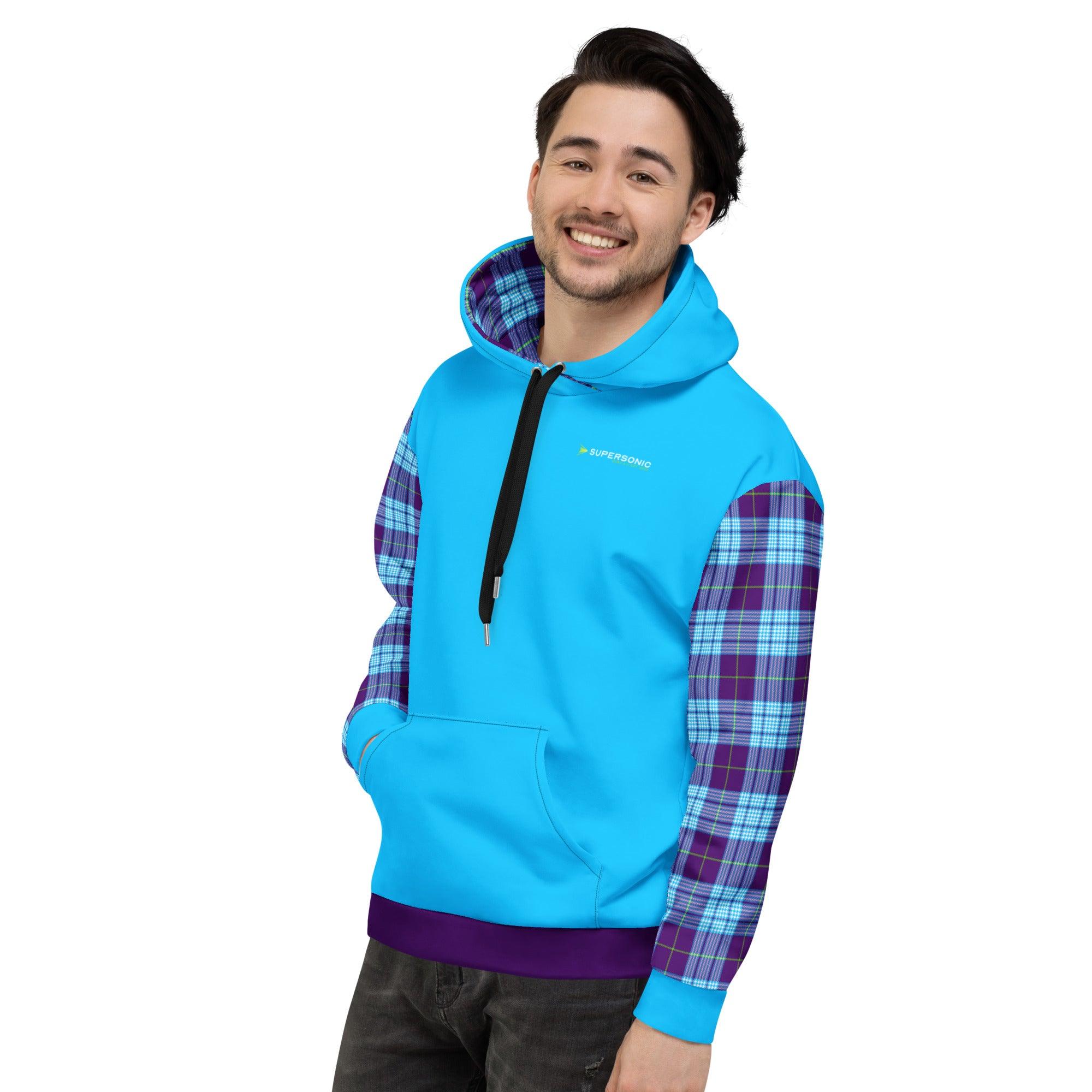 Aviation Summer Hoodie Aviation - Sportkaro blue für Piloten, Crews, Kinder & Planespotter made by SUPERSONIC aero 4U