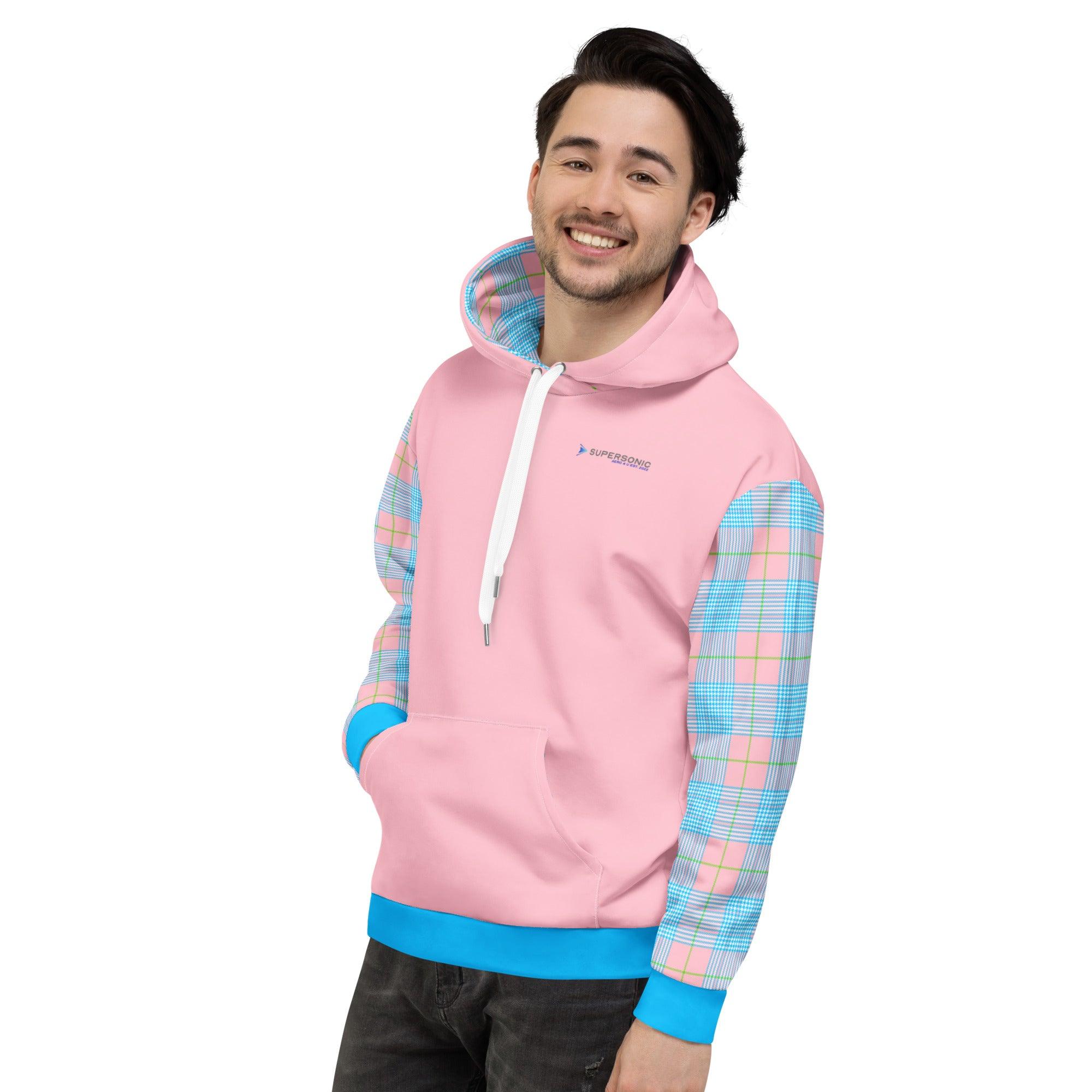Aviation Summer Aviation Hoodie - Sportkaro pink für Piloten, Crews, Kinder & Planespotter made by SUPERSONIC aero 4U