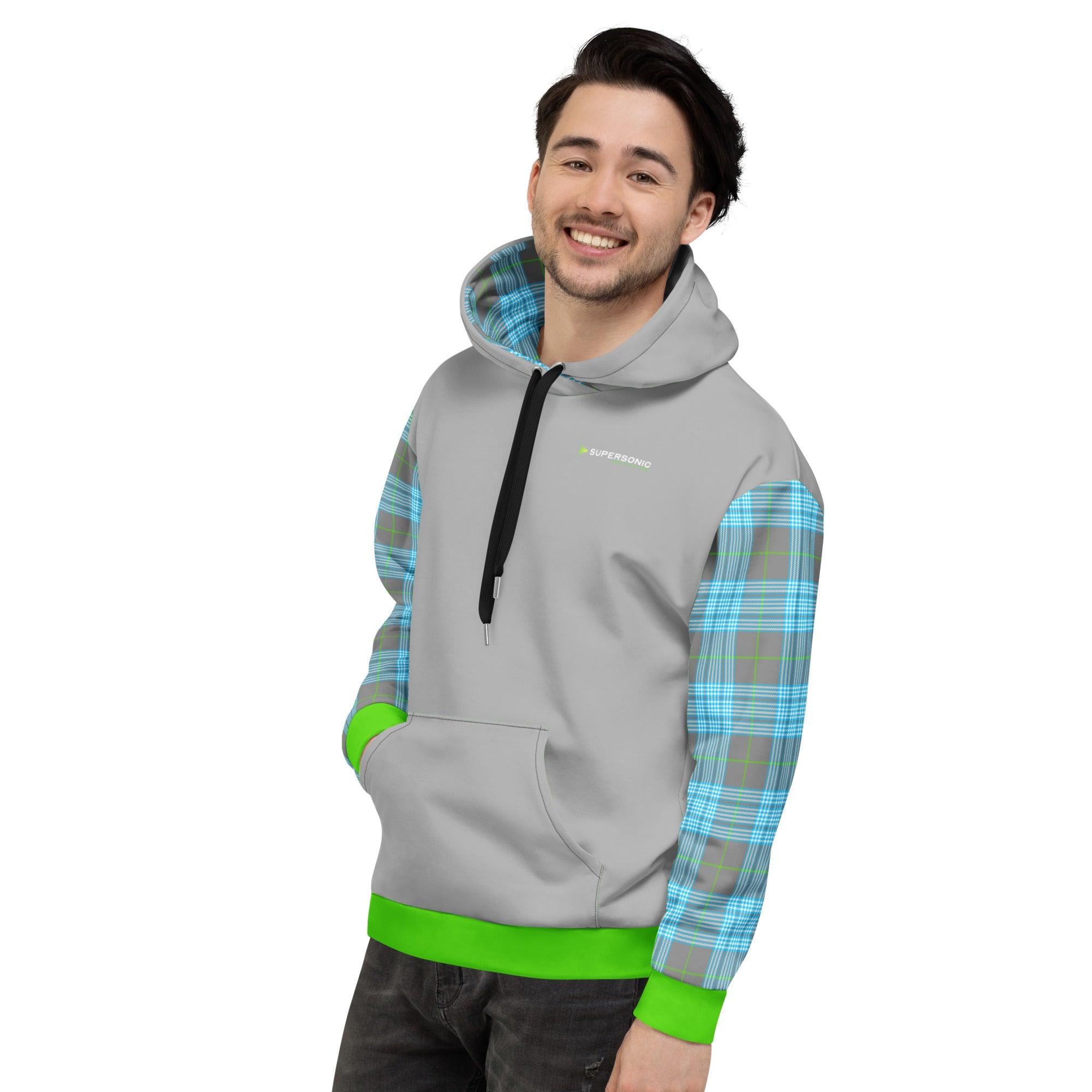 Aviation Summer Aviation Hoodie - Sportkaro - grau für Piloten, Crews, Kinder & Planespotter made by SUPERSONIC aero 4U