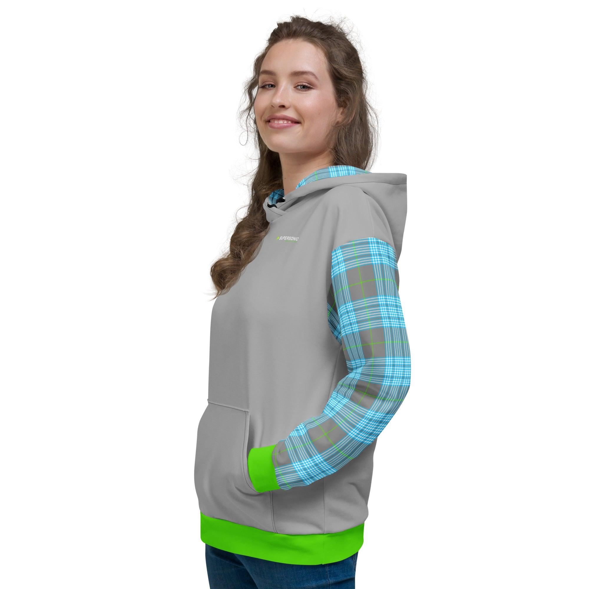 Aviation Summer Aviation Hoodie - Sportkaro - grau für Piloten, Crews, Kinder & Planespotter made by SUPERSONIC aero 4U