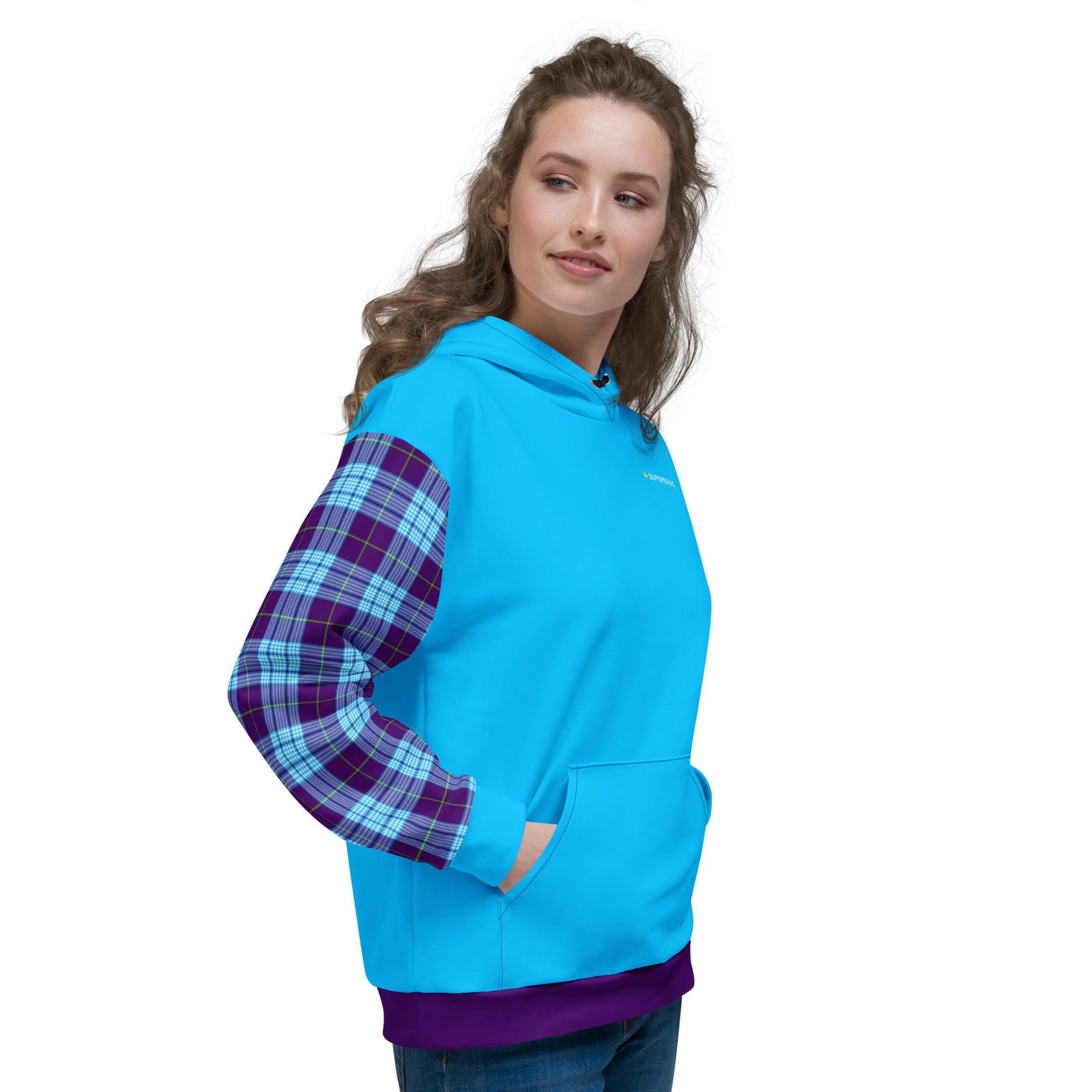 Aviation Summer Hoodie Aviation - Sportkaro blue für Piloten, Crews, Kinder & Planespotter made by SUPERSONIC aero 4U