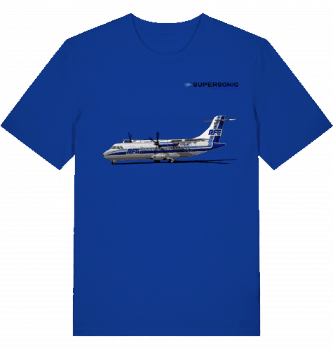 Aviation Flugzeug T-Shirt "ATR42 Commuter AIrcraft - Regionalflug" EDLW Airport Worker Blue für Piloten, Crews, Kinder & Planespotter made by SUPERSONIC aero 4U
