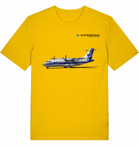 Aviation Flugzeug T-Shirt "ATR42 Commuter AIrcraft - Regionalflug" EDLW Airport Spectra Yellow für Piloten, Crews, Kinder & Planespotter made by SUPERSONIC aero 4U