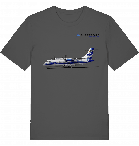 Aviation Flugzeug T-Shirt "ATR42 Commuter AIrcraft - Regionalflug" EDLW Airport Anthracite für Piloten, Crews, Kinder & Planespotter made by SUPERSONIC aero 4U