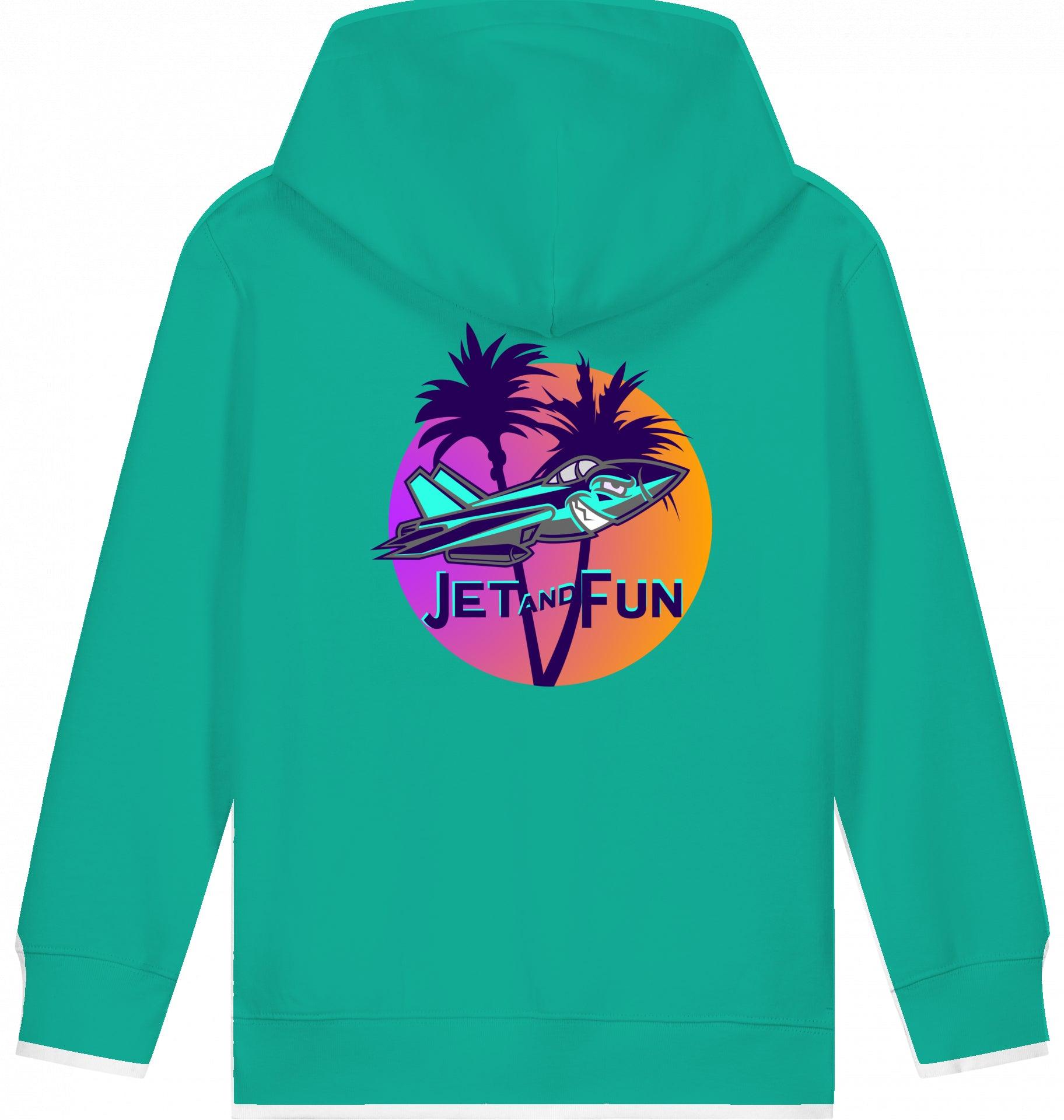 Aviation Kids Aviation Flugzeug Hoodie "Jet and Fun" Go Green für Piloten, Crews, Kinder & Planespotter made by SUPERSONIC aero 4U