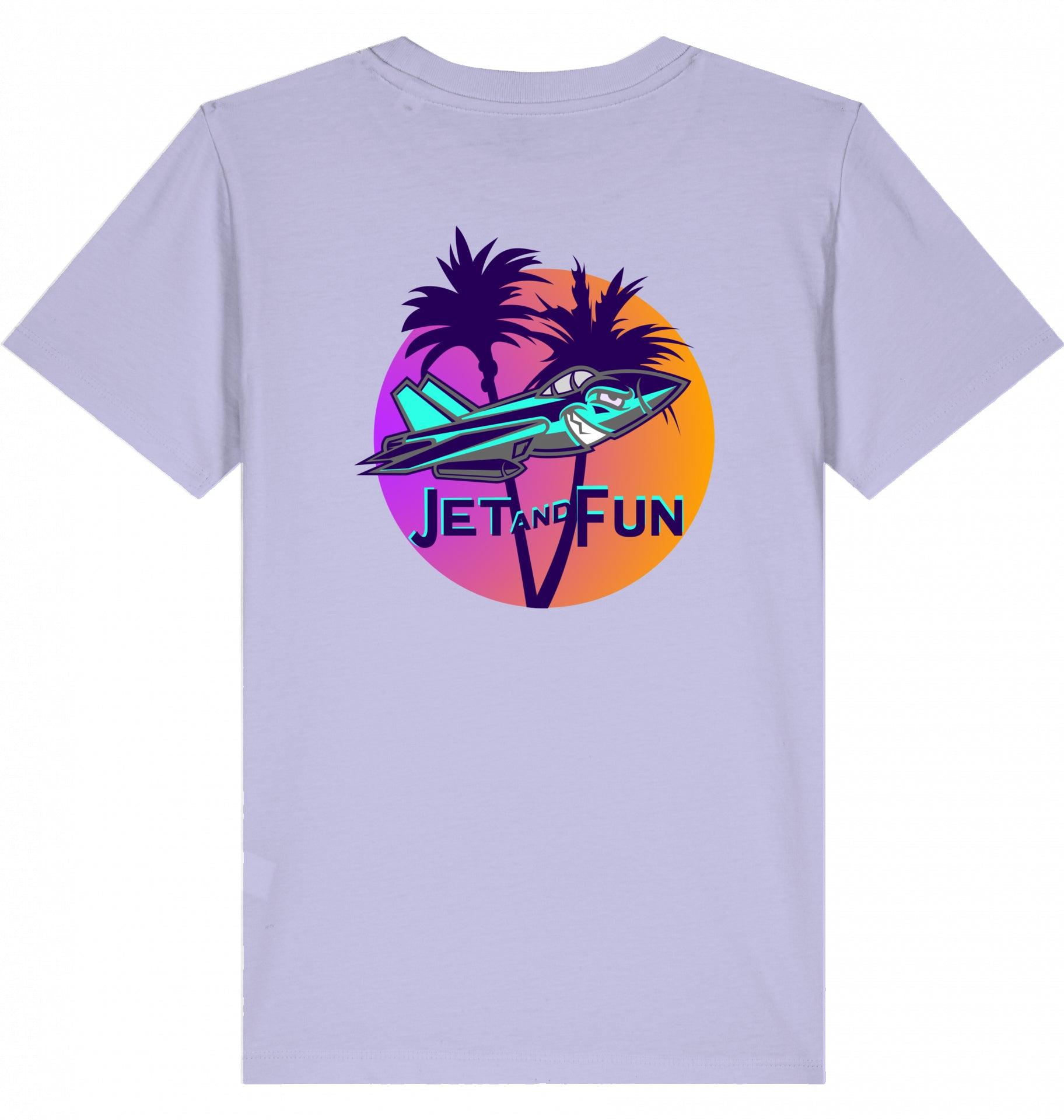 Aviation Kids Aviation T-Shirt "Jet and Fun" Flugzeug 2.0 Lavender für Piloten, Crews, Kinder & Planespotter made by SUPERSONIC aero 4U