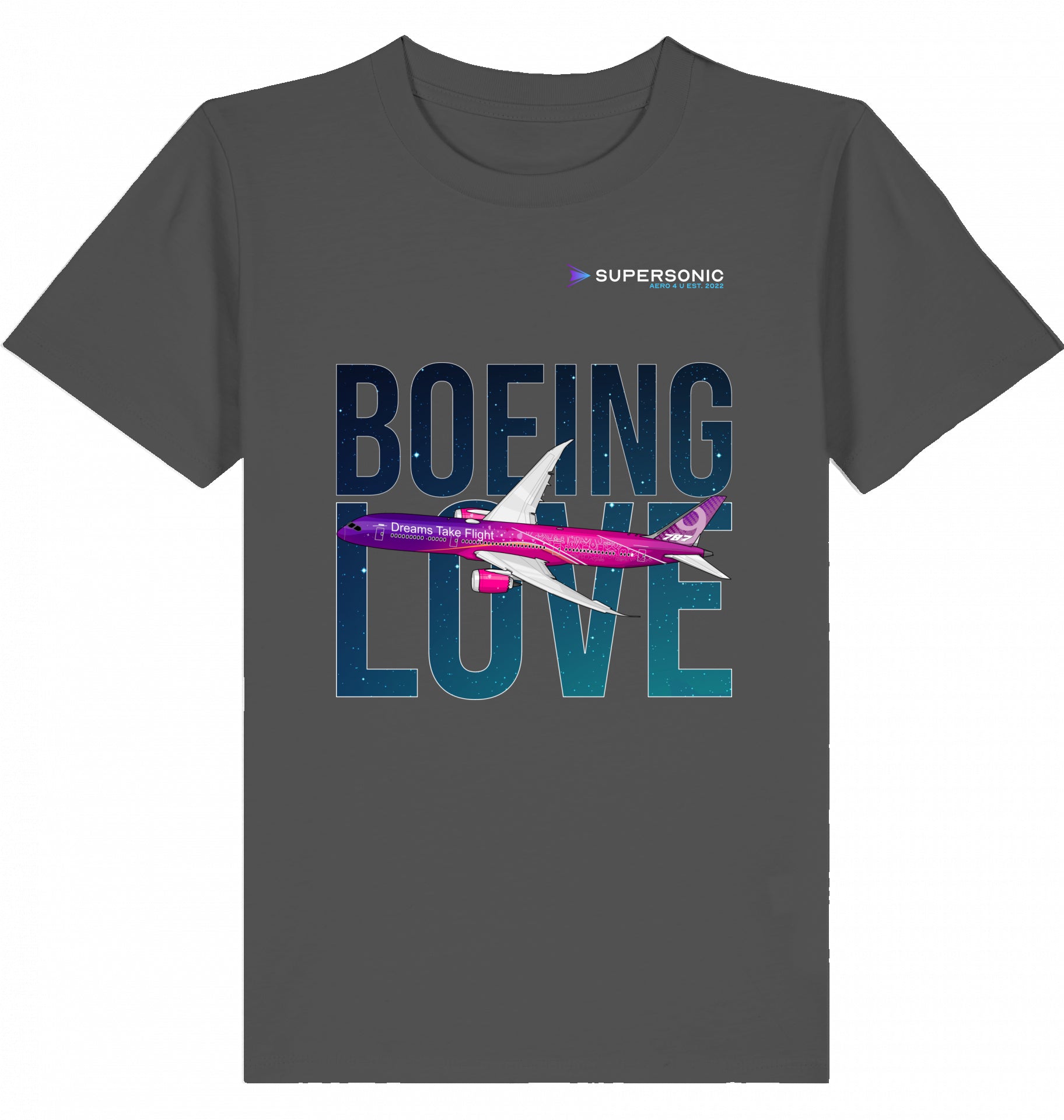 Boeing Love Tshirt, Kinder Tshirt B787, Dreamliner Kinder Tshirt, Flugzeug Tshirt Boeing 787
