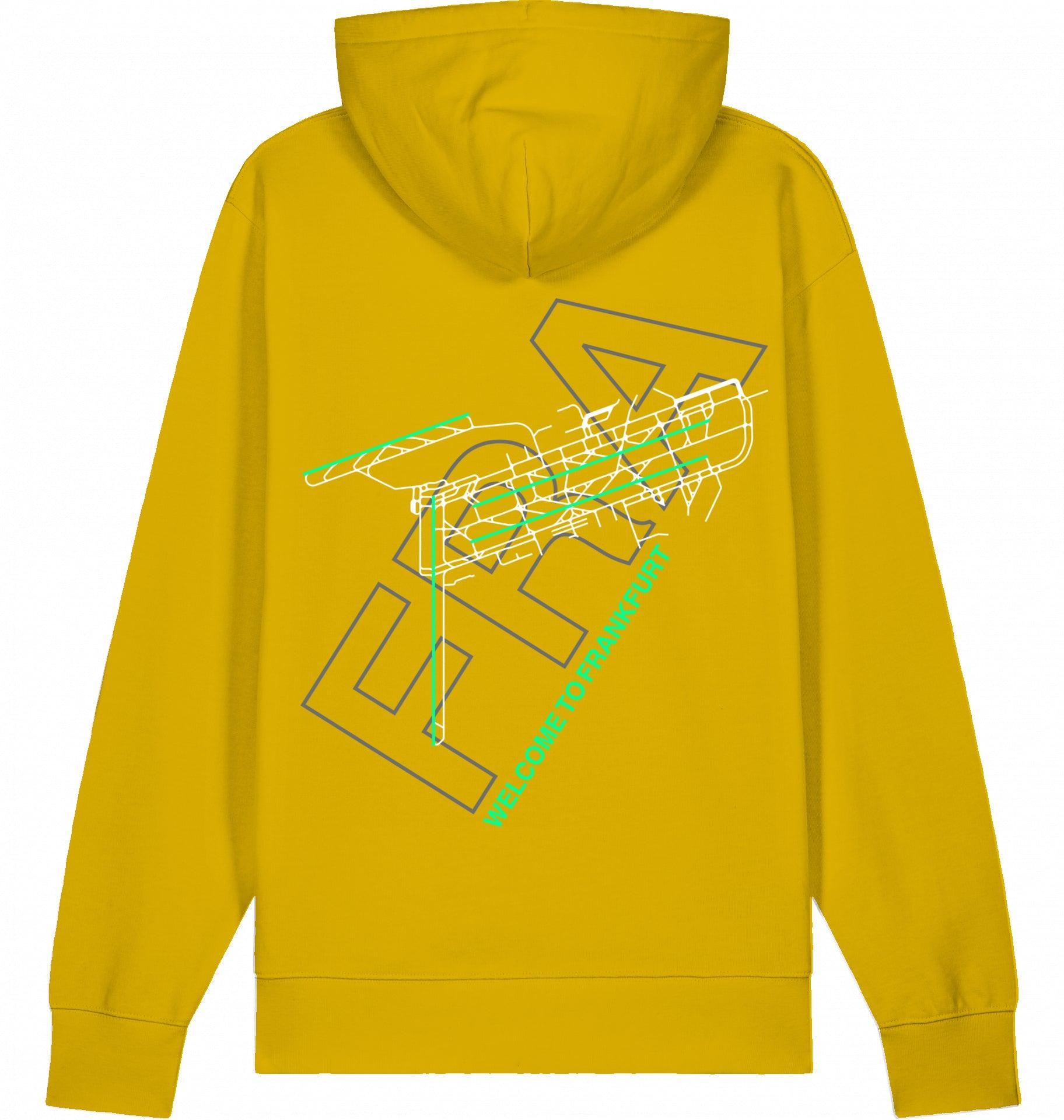 Aviation Frankfurt FRA Airport Hoodie 2.0 Ochre für Piloten, Crews, Kinder & Planespotter made by SUPERSONIC aero 4U