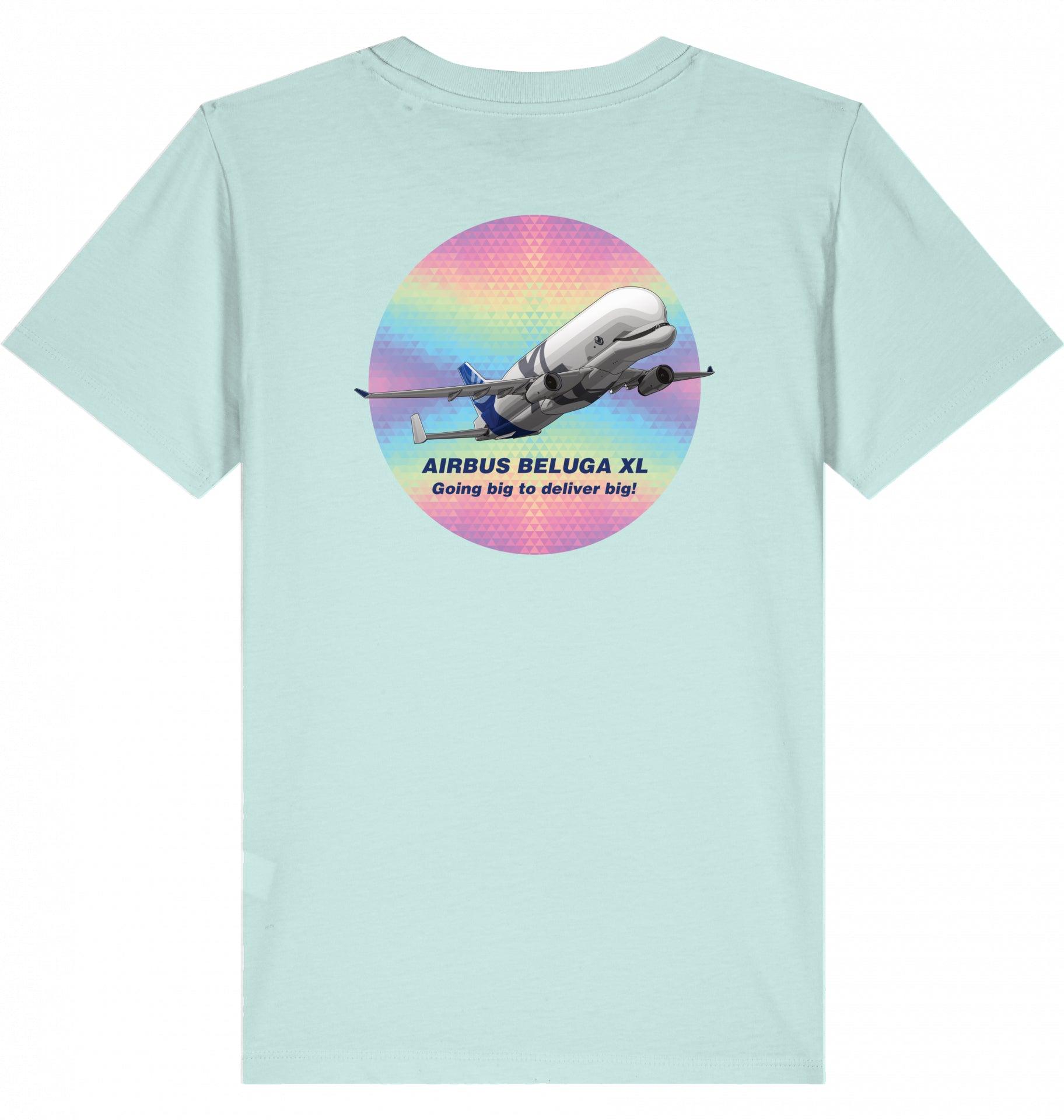 Aviation Kids Aviation T-Shirt Airbus Beluga XL Flugzeug 2.0 Caribbean Blue für Piloten, Crews, Kinder & Planespotter made by SUPERSONIC aero 4U