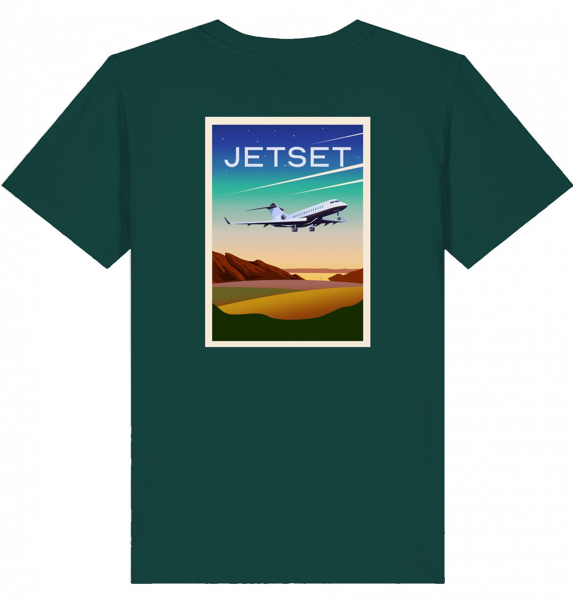 Aviation Kids Aviation T-Shirt "Jetset - Bombardier Global Express" 2.0 Glazed Green für Piloten, Crews, Kinder & Planespotter made by SUPERSONIC aero 4U