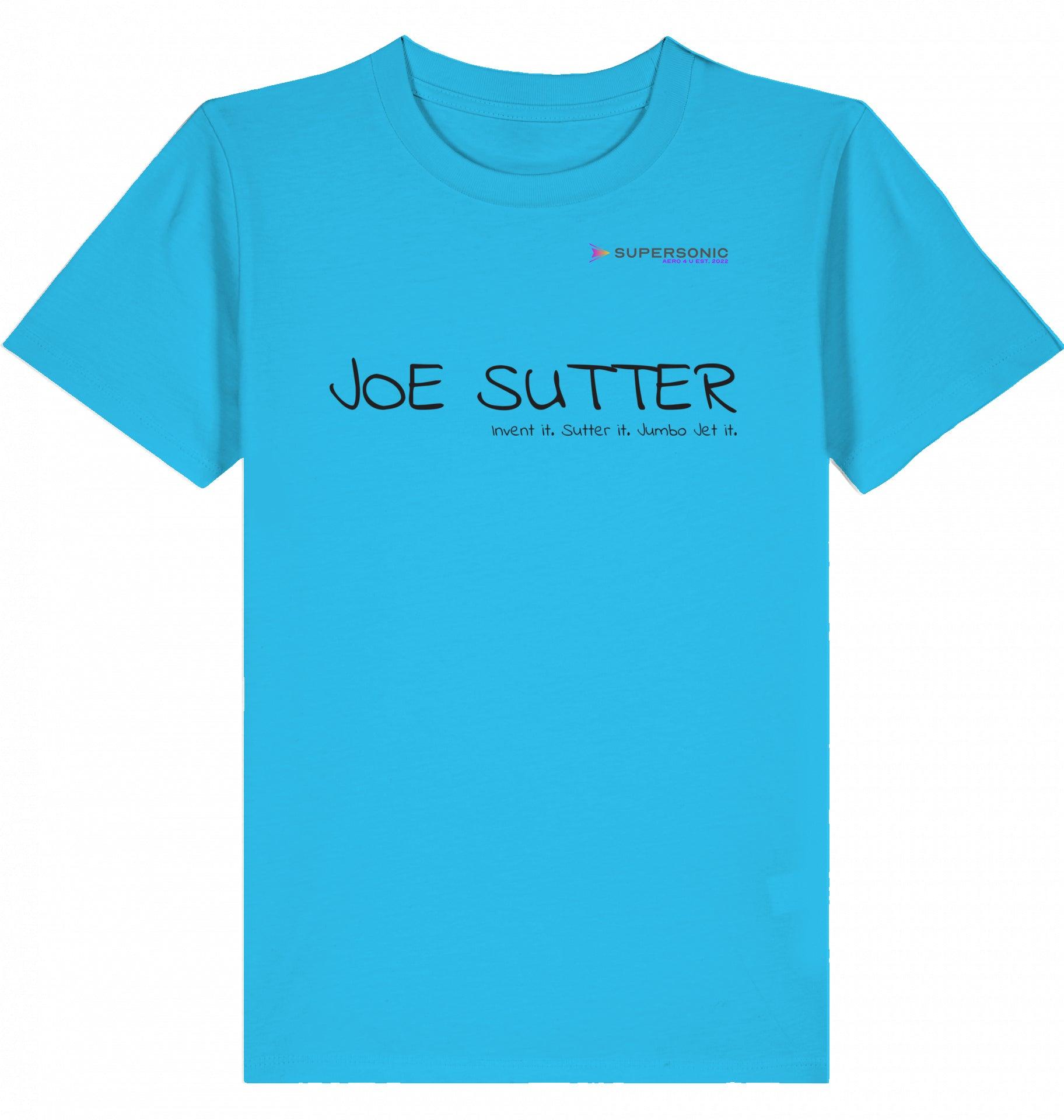 Aviation Kids Aviation T-Shirt Boeing 747 Jumbo Jet, Joe Sutter 2.0 Aqua Blue für Piloten, Crews, Kinder & Planespotter made by SUPERSONIC aero 4U