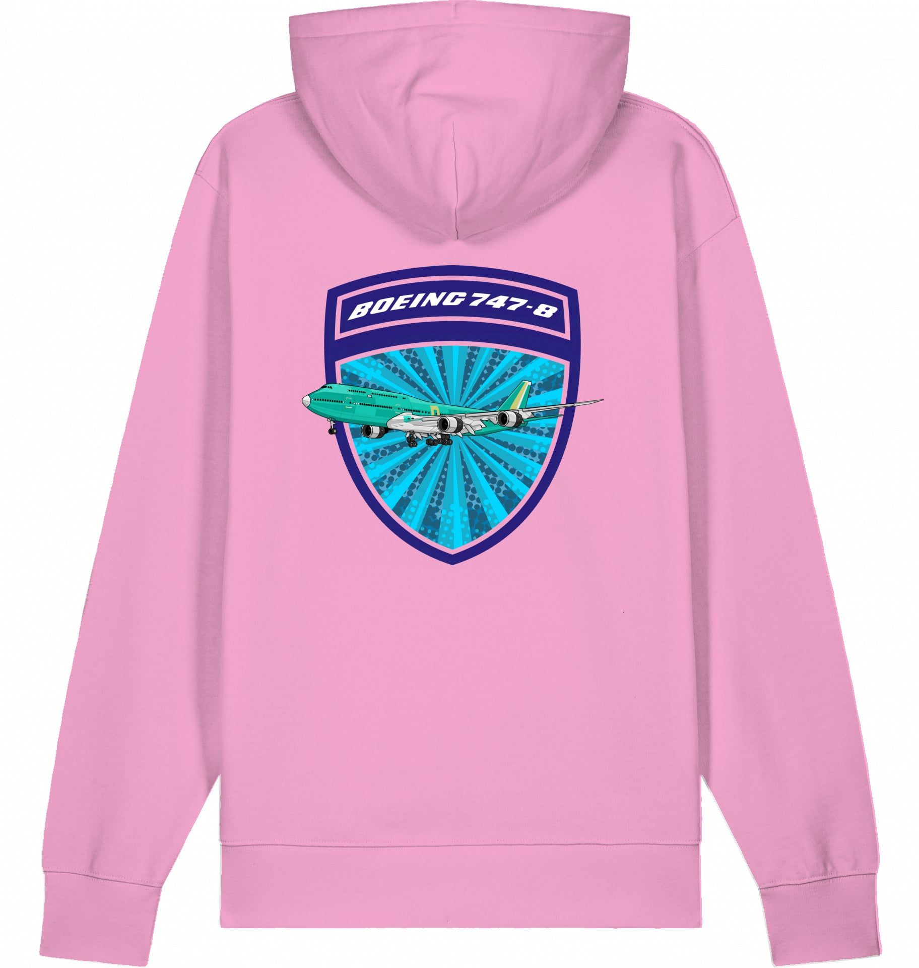 Aviation Flugzeug Hoodie Boeing 747-8 Jumbojet Bubble Pink für Piloten, Crews, Kinder & Planespotter made by SUPERSONIC aero 4U