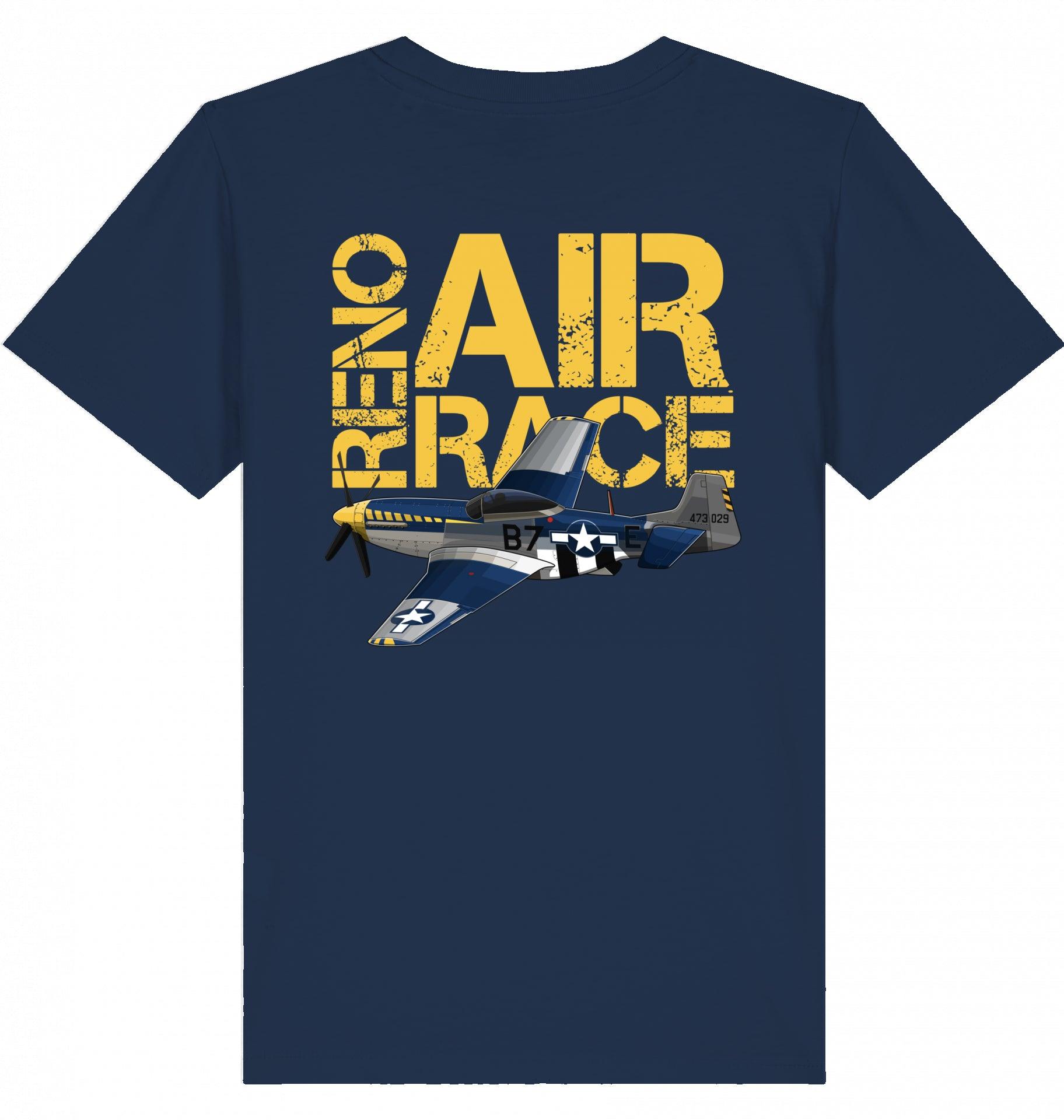 Aviation Kids Aviation T-Shirt "Reno Air Race Mustang P-51" 2.0 French Navy für Piloten, Crews, Kinder & Planespotter made by SUPERSONIC aero 4U