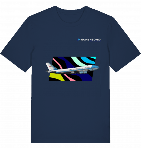 Aviation Boeing B747 Airforce One Presidential Aircraft T-shirt für Piloten & Crews French Navy für Piloten, Crews, Kinder & Planespotter made by SUPERSONIC aero 4U
