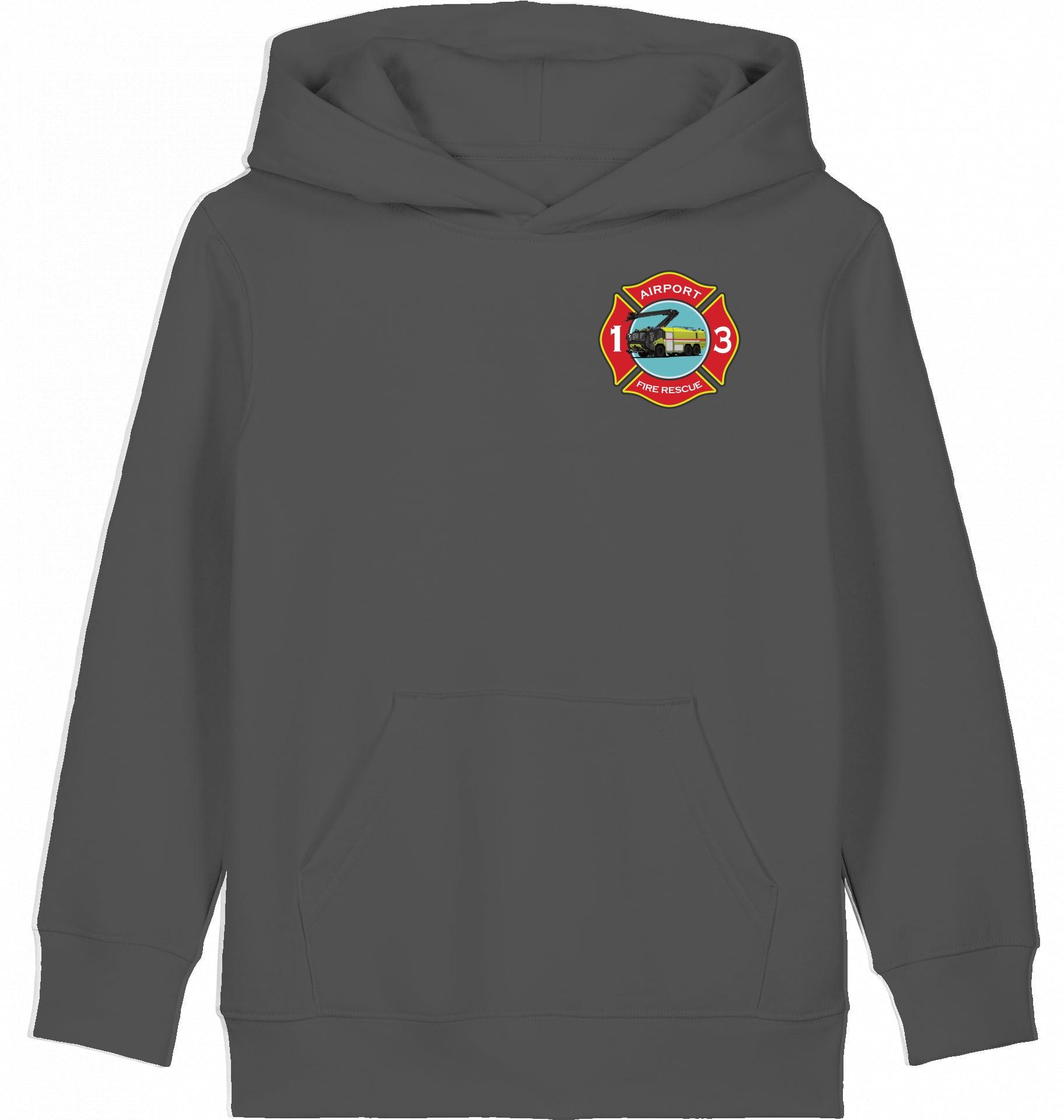 Aviation Kids Hoodie "Airport Rescue Fire Fighting ARFF - Crash Crew" für Piloten, Crews, Kinder & Planespotter made by SUPERSONIC aero 4U