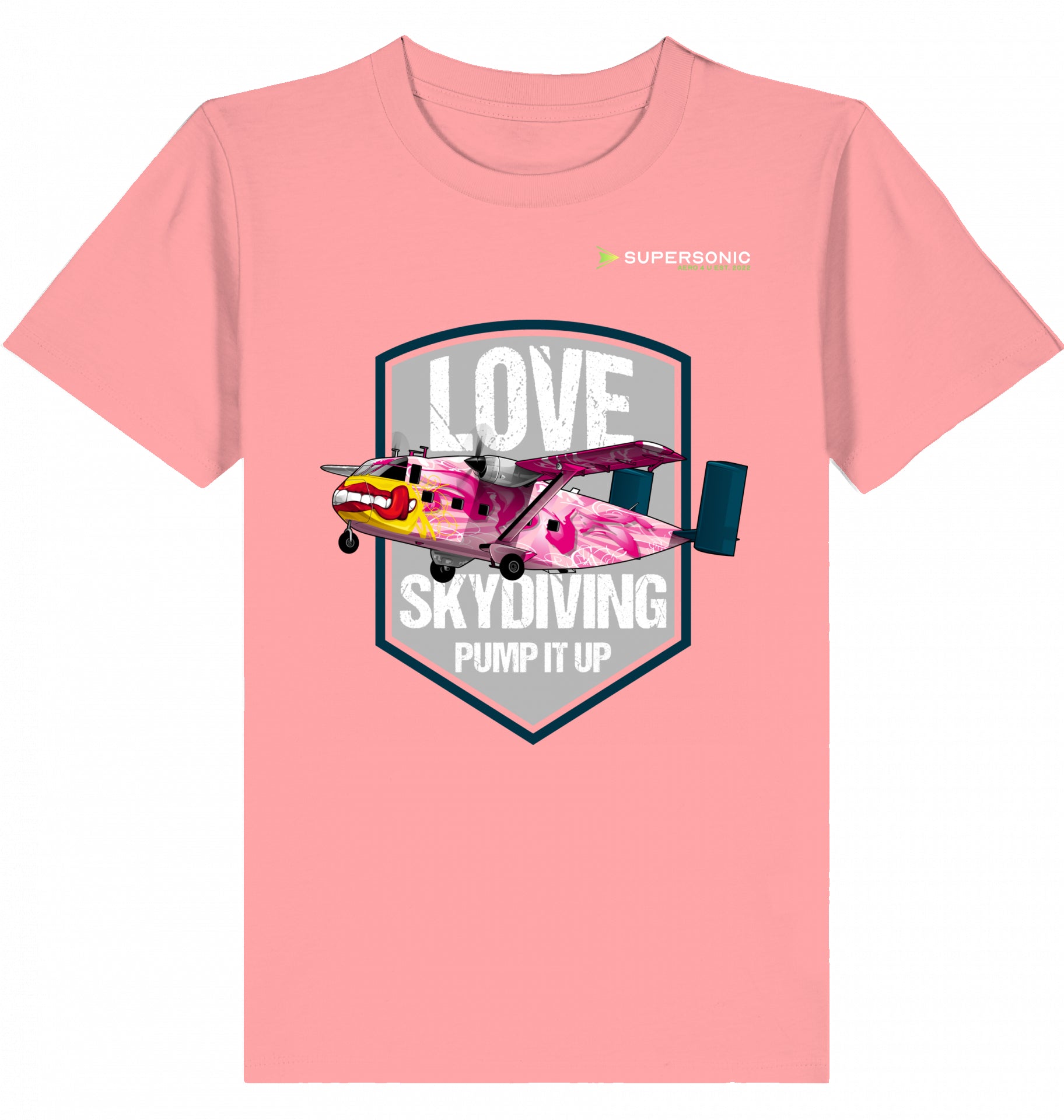 Kids Aviation Tshirt Short SC-7 Skyvan Sky Diving, Kinder Tshirt Short SC-7 Skyvan, Skydiving Tshirt Kinder