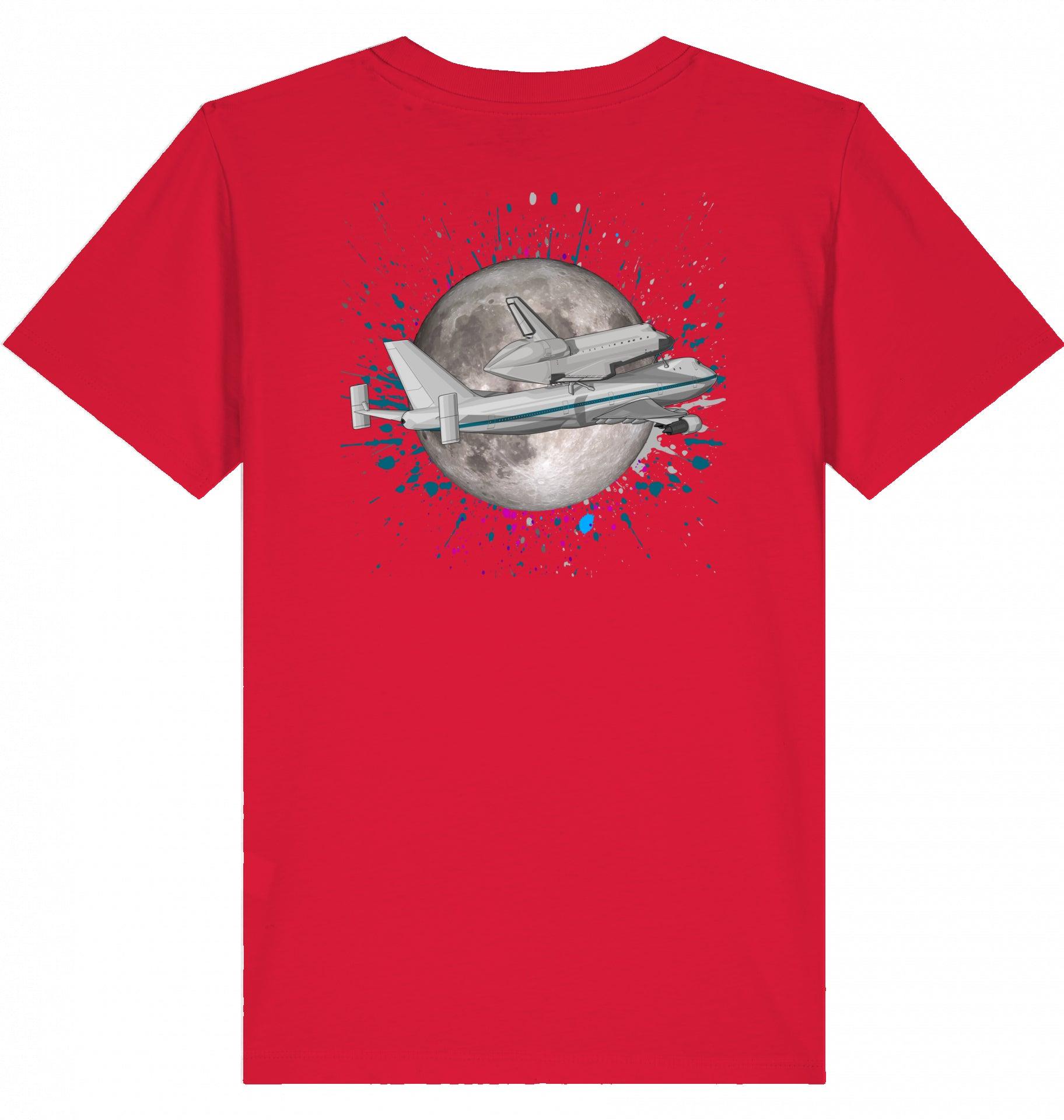 Aviation Kids Aviation T-Shirt Boeing 747 NASA Space Shuttle Transporter 2.0 Red für Piloten, Crews, Kinder & Planespotter made by SUPERSONIC aero 4U