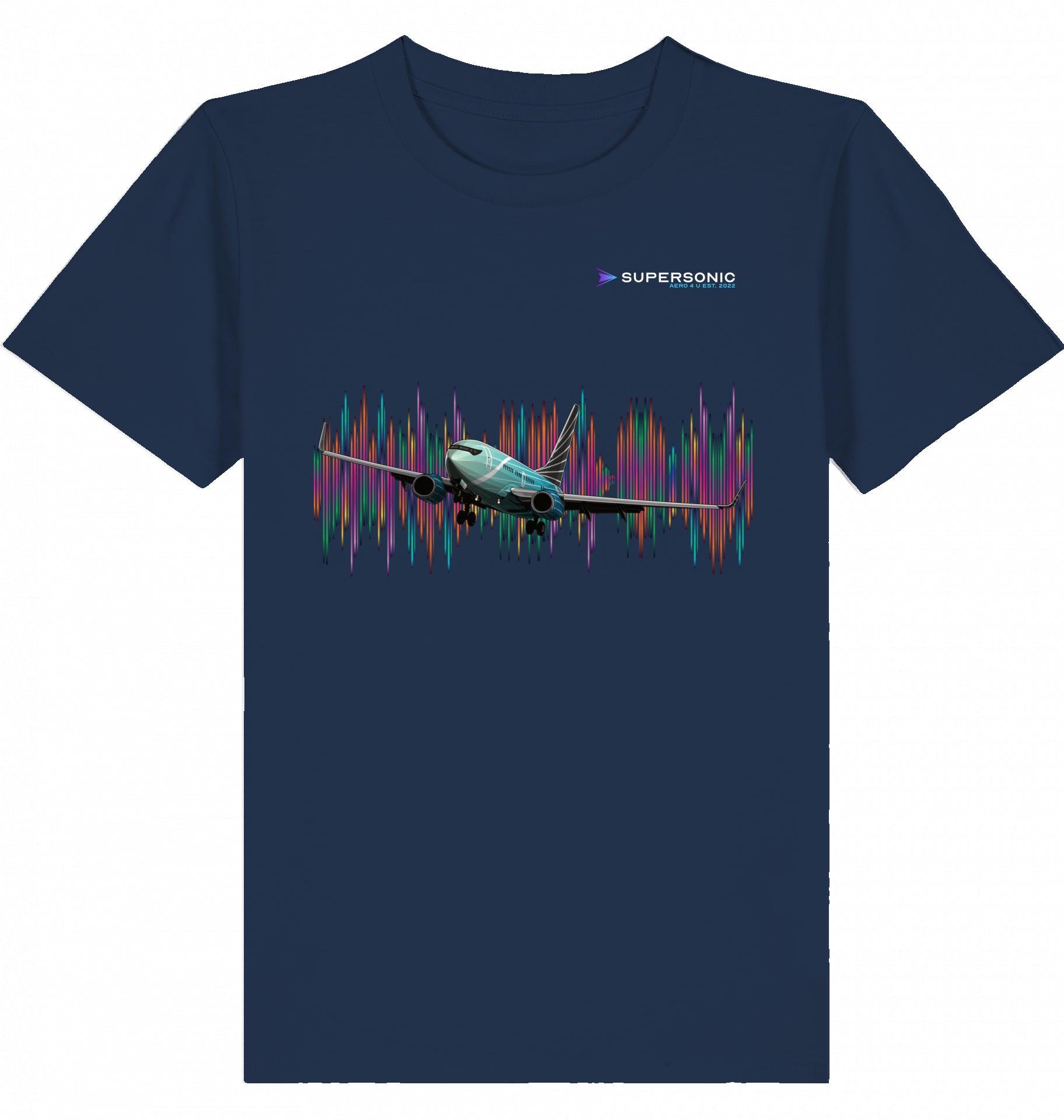Aviation Kids Aviation T-Shirt Boeing 737 BBJ Business Jet 2.0 French Navy für Piloten, Crews, Kinder & Planespotter made by SUPERSONIC aero 4U