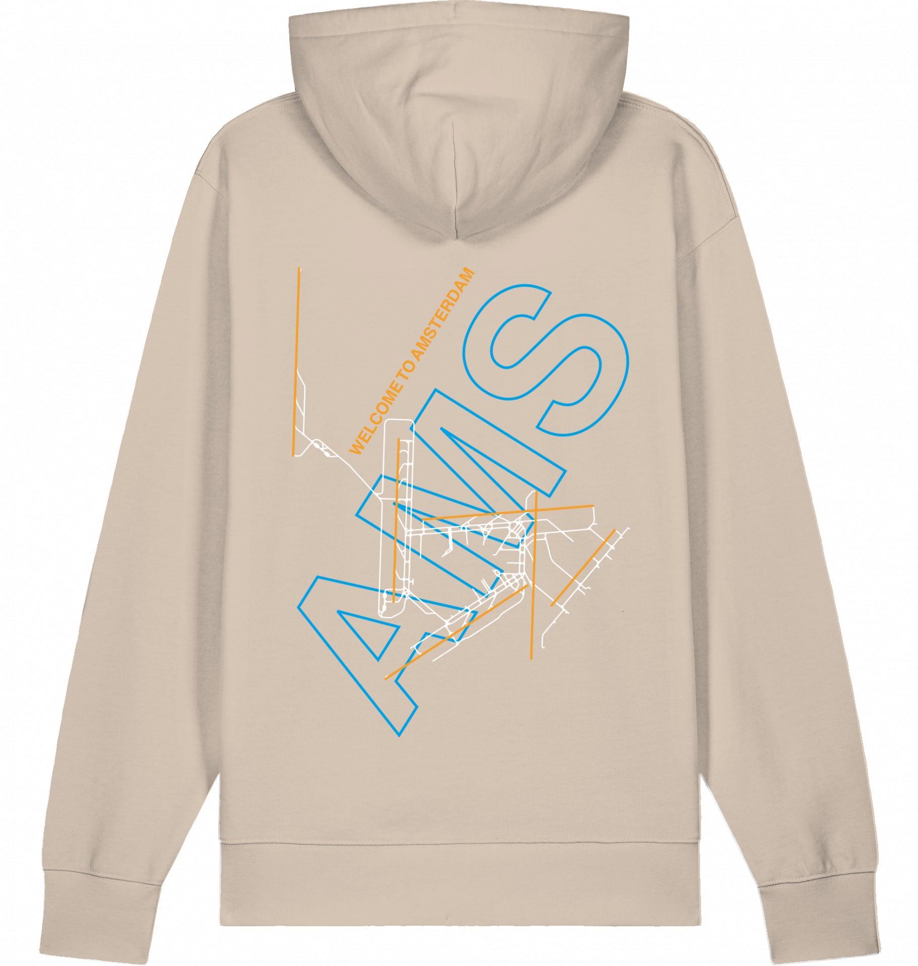 Aviation Amsterdam AMS Airport Hoodie 2.0 Desert Dust für Piloten, Crews, Kinder & Planespotter made by SUPERSONIC aero 4U