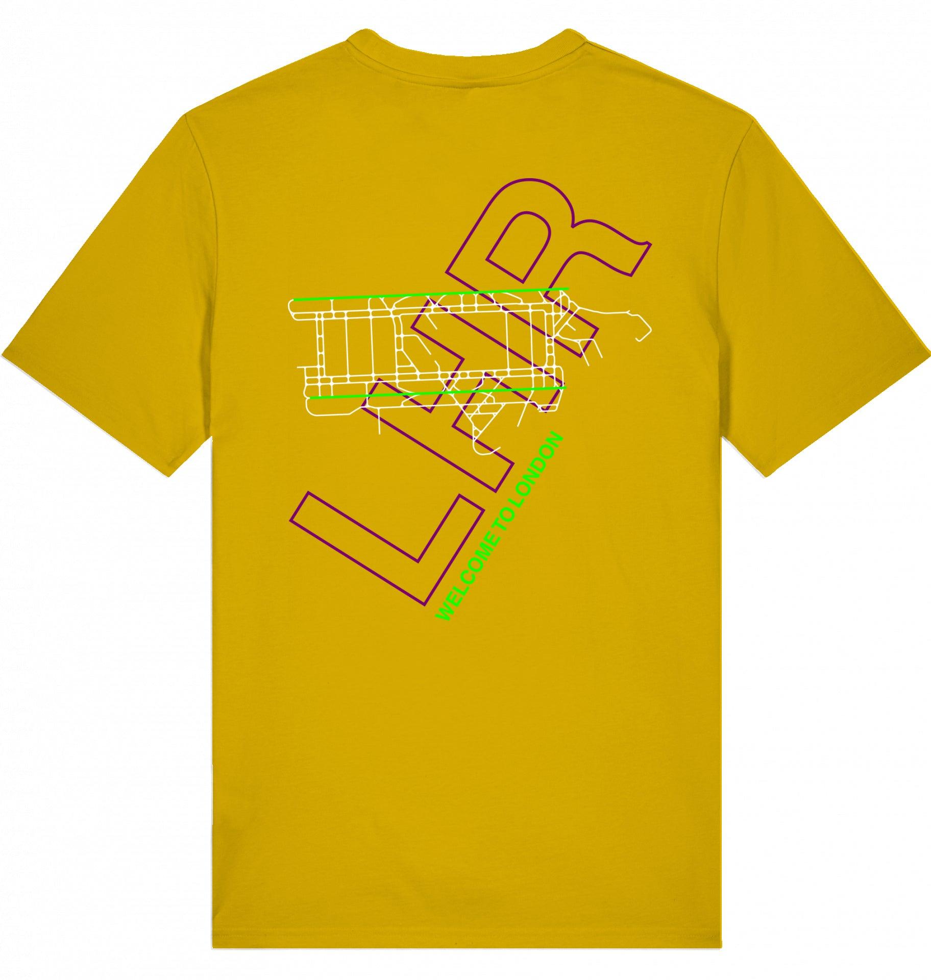 Aviation Airport T-Shirt "London Heathrow LHR Airportcode" Ochre für Piloten, Crews, Kinder & Planespotter made by SUPERSONIC aero 4U