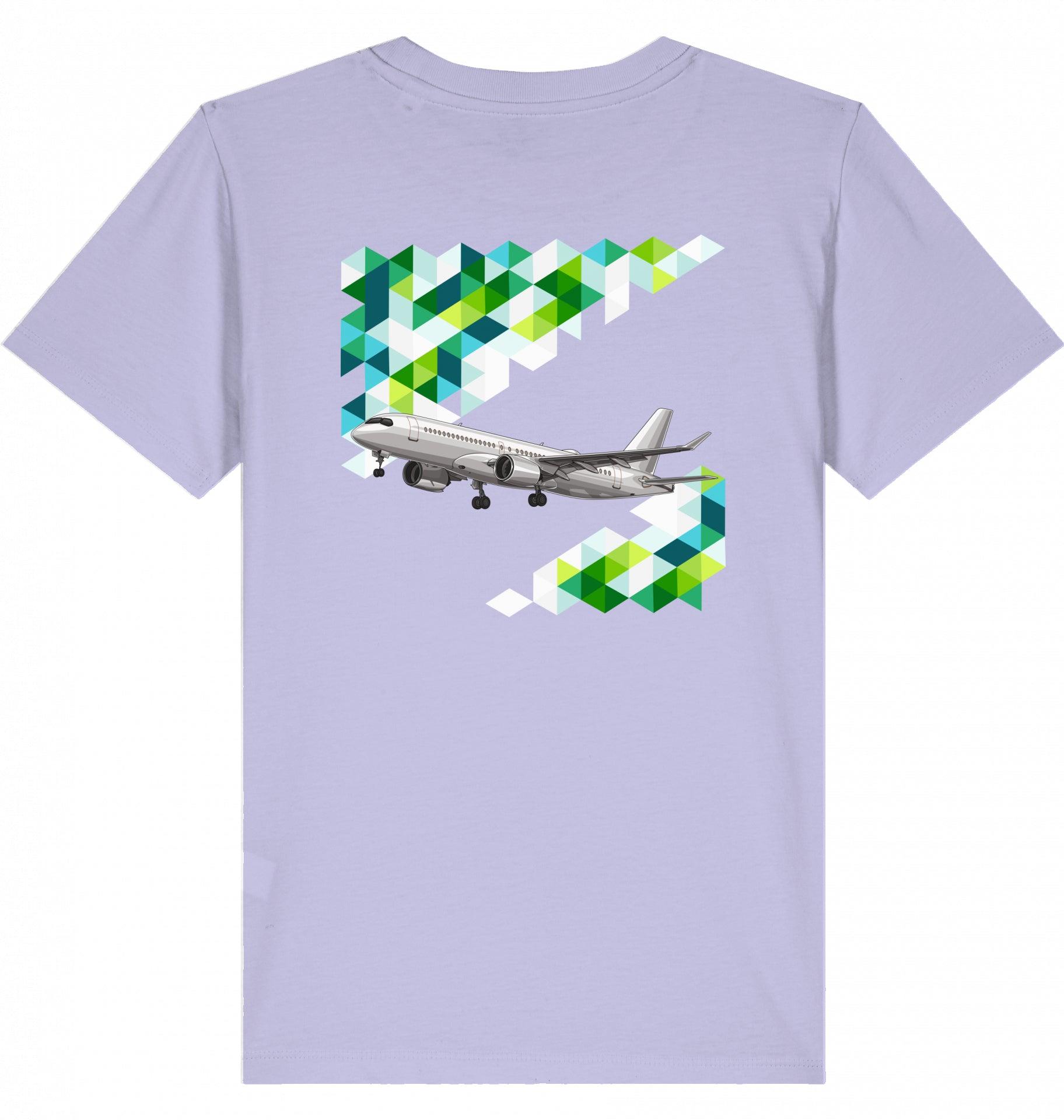 Aviation Kids Aviation T-Shirt Airbus A220 Flugzeug 2.0 Lavender für Piloten, Crews, Kinder & Planespotter made by SUPERSONIC aero 4U