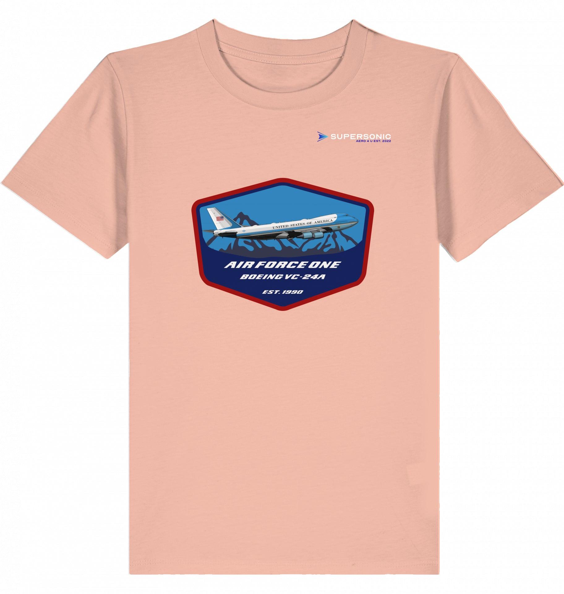 Kinder Tshirt Air Force One Boeing VC-24A Jumbo Jet, Boeing Kinder Tshirt, Jumbojet Tshirt Kids