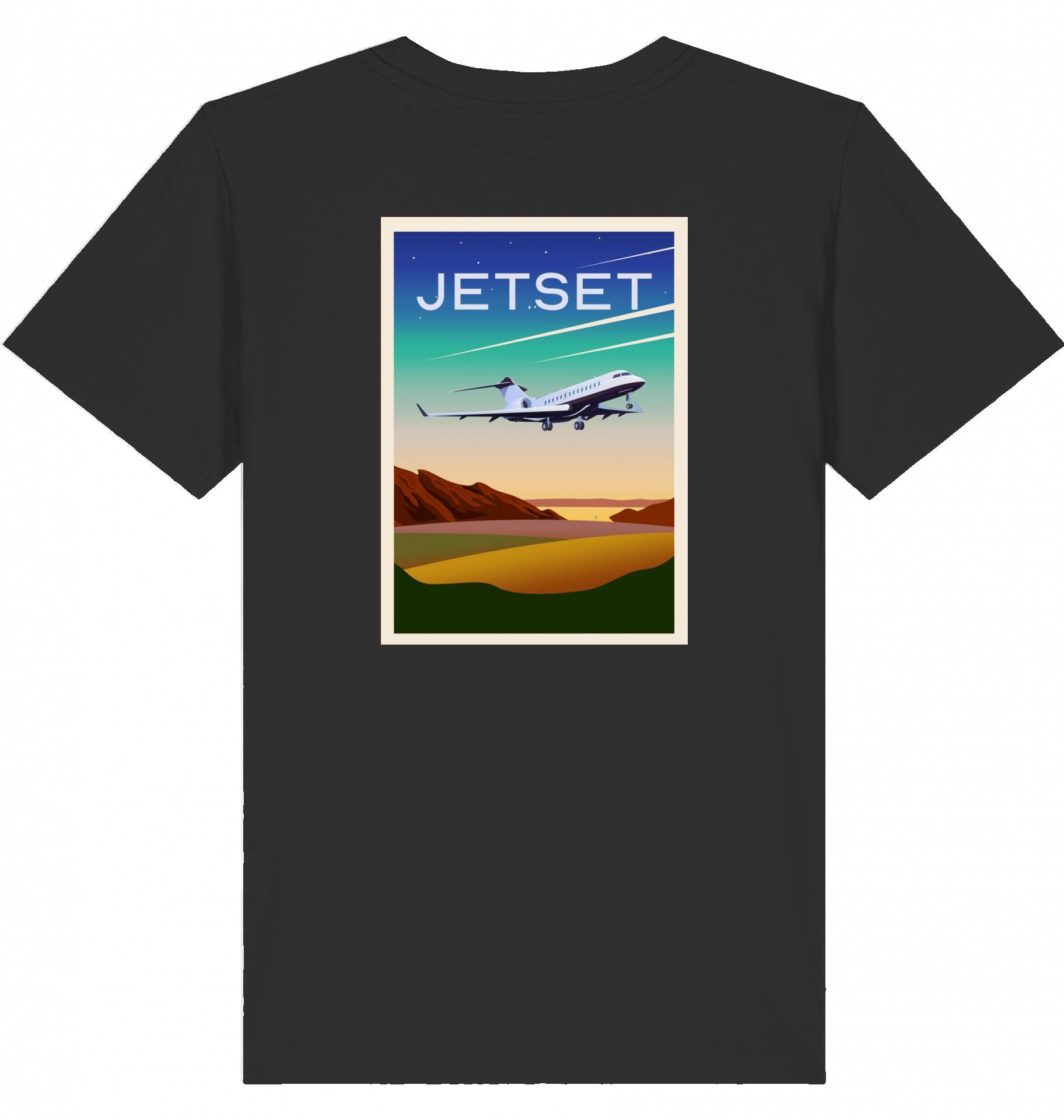 Aviation Kids Aviation T-Shirt "Jetset - Bombardier Global Express" 2.0 Black für Piloten, Crews, Kinder & Planespotter made by SUPERSONIC aero 4U