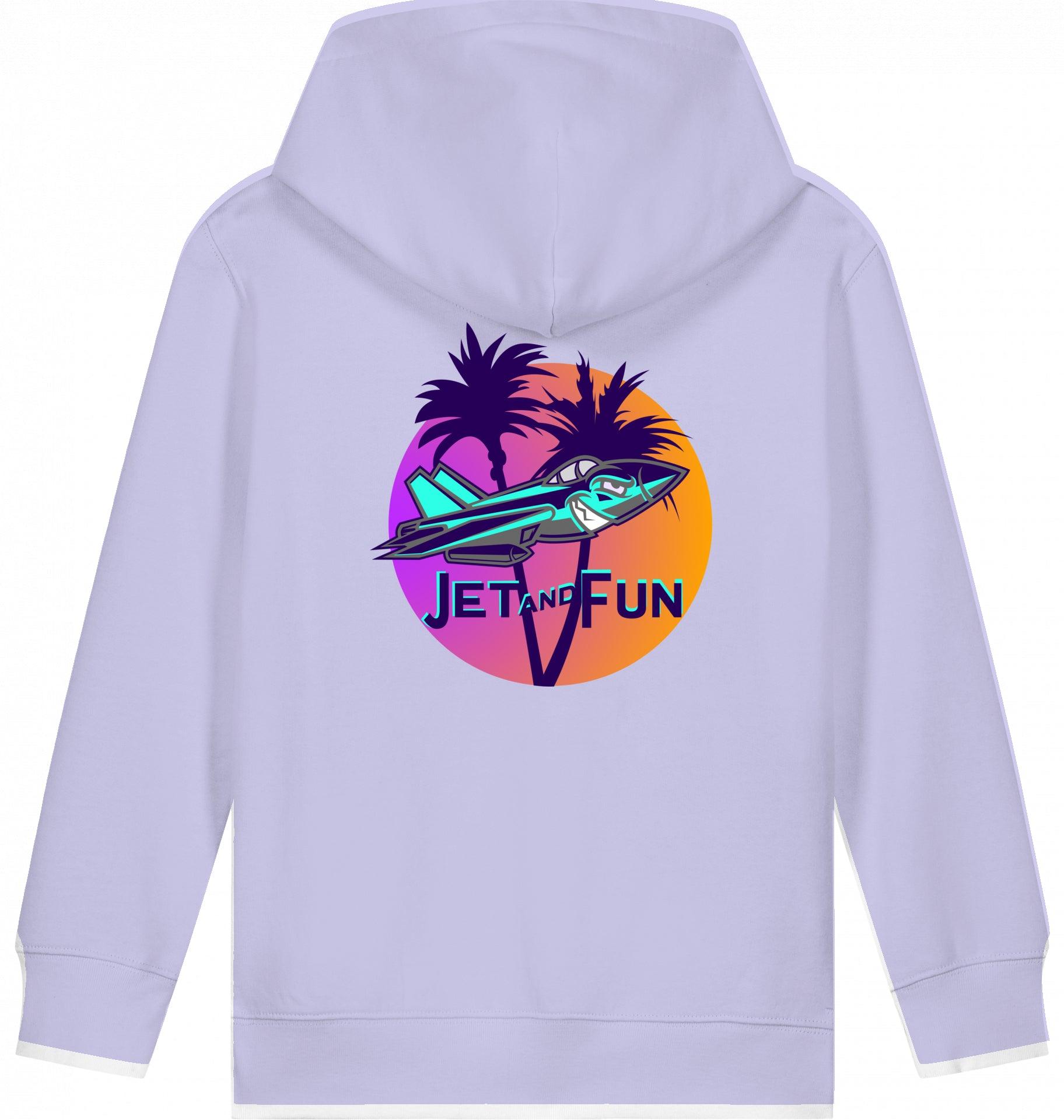 Aviation Kids Aviation Flugzeug Hoodie "Jet and Fun" Lavender für Piloten, Crews, Kinder & Planespotter made by SUPERSONIC aero 4U