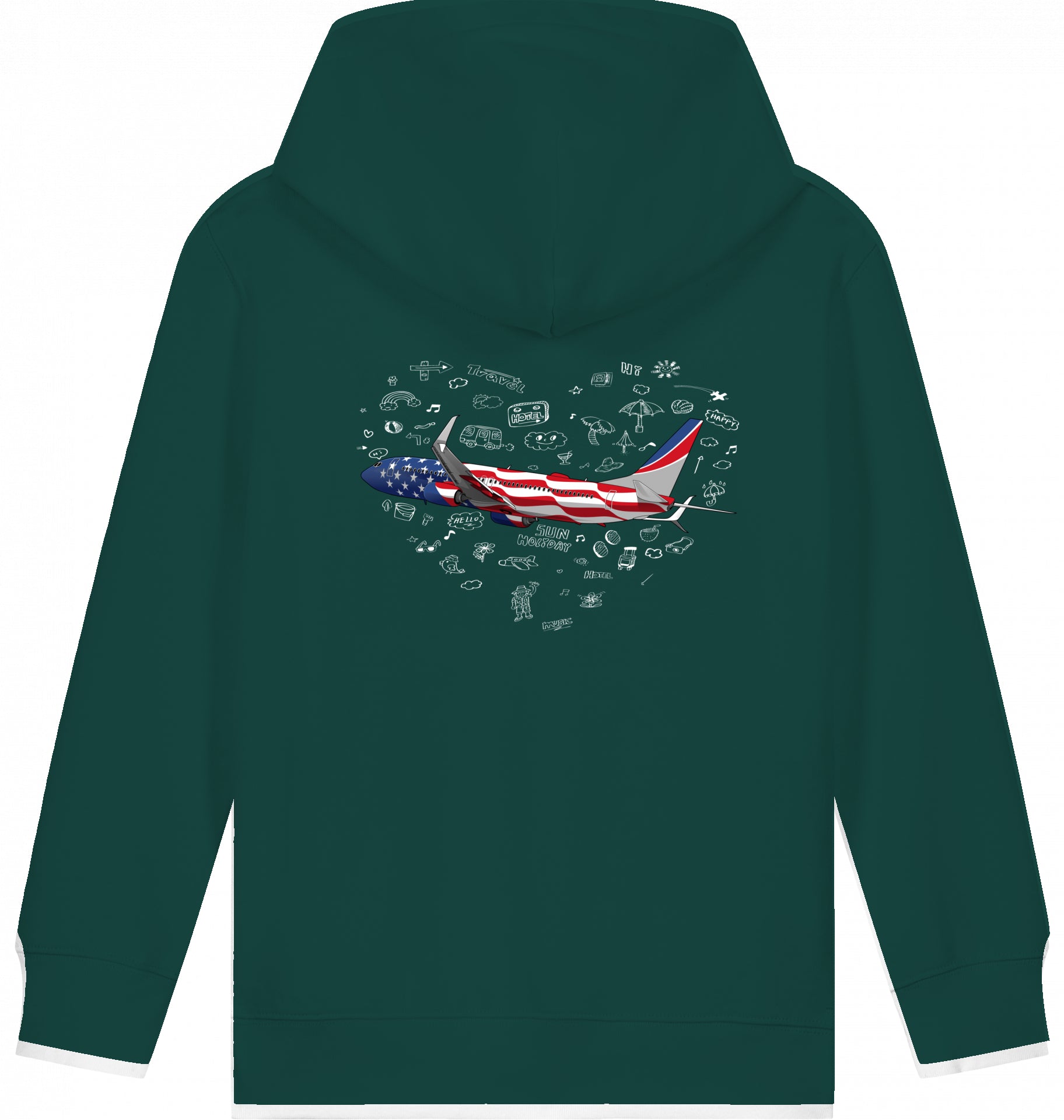 Aviation Kids Hoodie Boeing 737 Stars & Stripes für Piloten, Crews, Kinder & Planespotter made by SUPERSONIC aero 4U