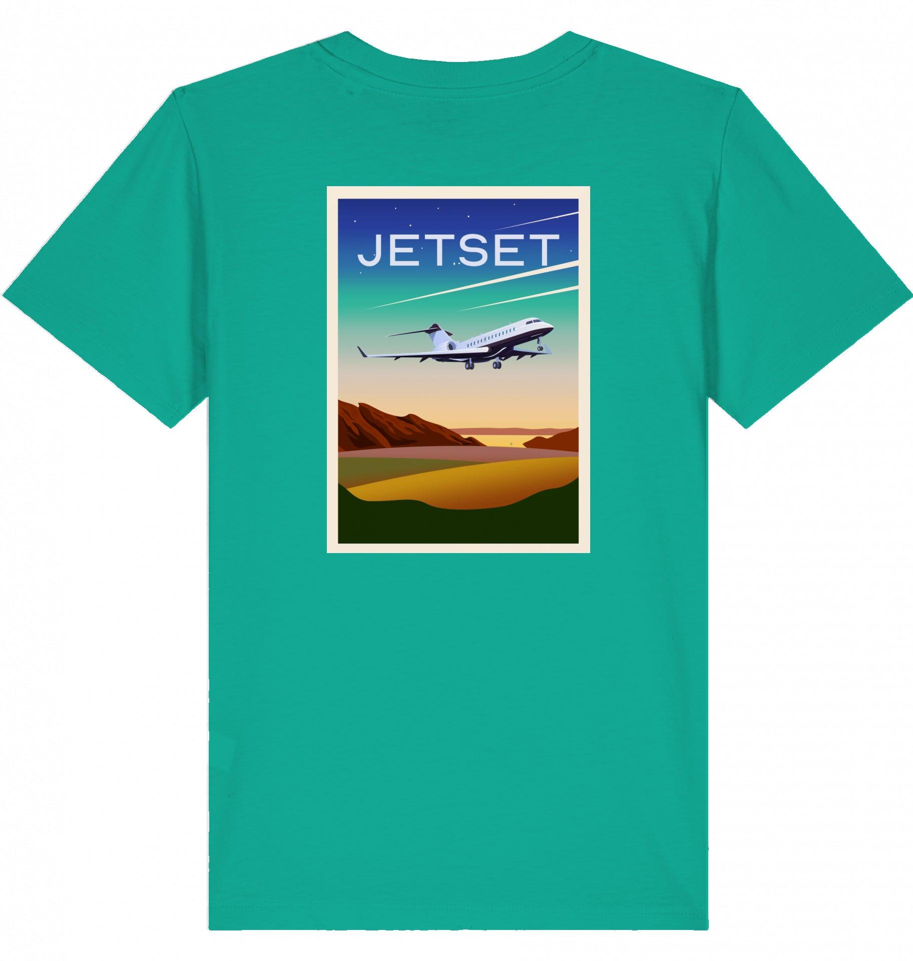Aviation Kids Aviation T-Shirt "Jetset - Bombardier Global Express" 2.0 Go Green für Piloten, Crews, Kinder & Planespotter made by SUPERSONIC aero 4U