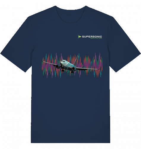 Aviation Boeing 737 BBJ Aircraft T-shirt Crew Shirt für Aviators French Navy für Piloten, Crews, Kinder & Planespotter made by SUPERSONIC aero 4U