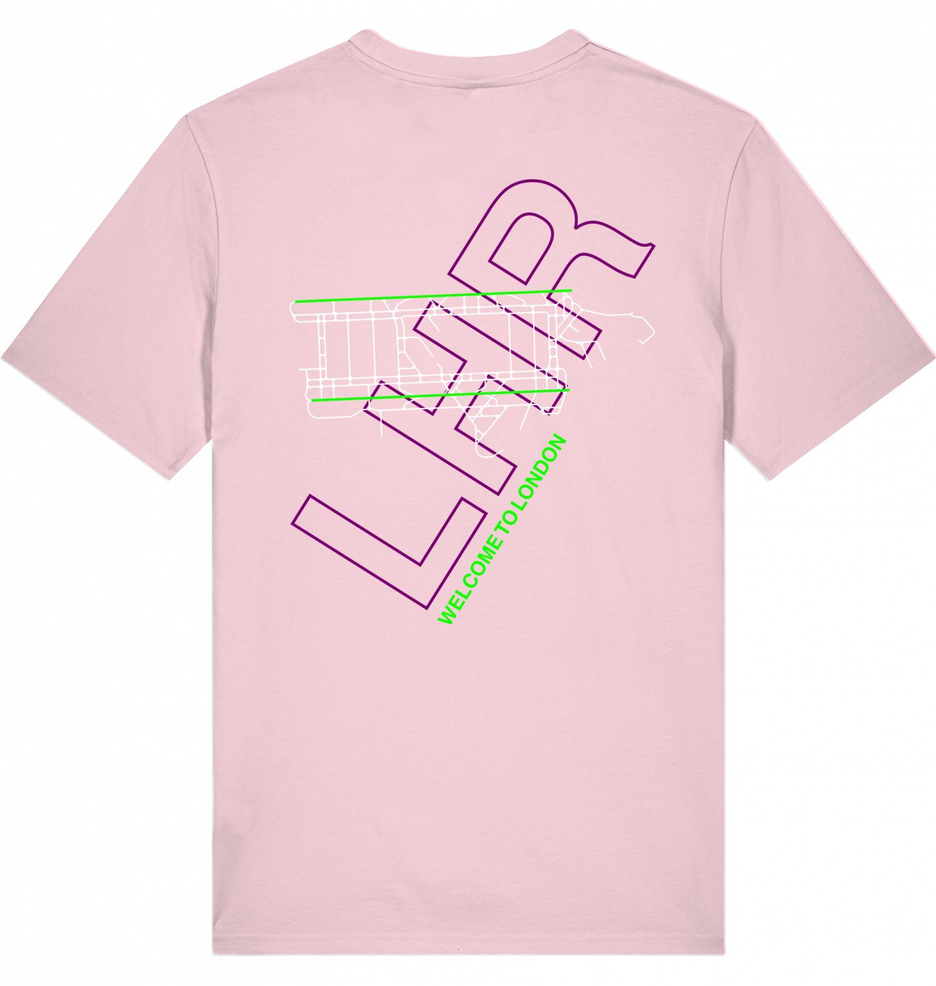 Aviation Airport T-Shirt "London Heathrow LHR Airportcode" Cotton Pink für Piloten, Crews, Kinder & Planespotter made by SUPERSONIC aero 4U