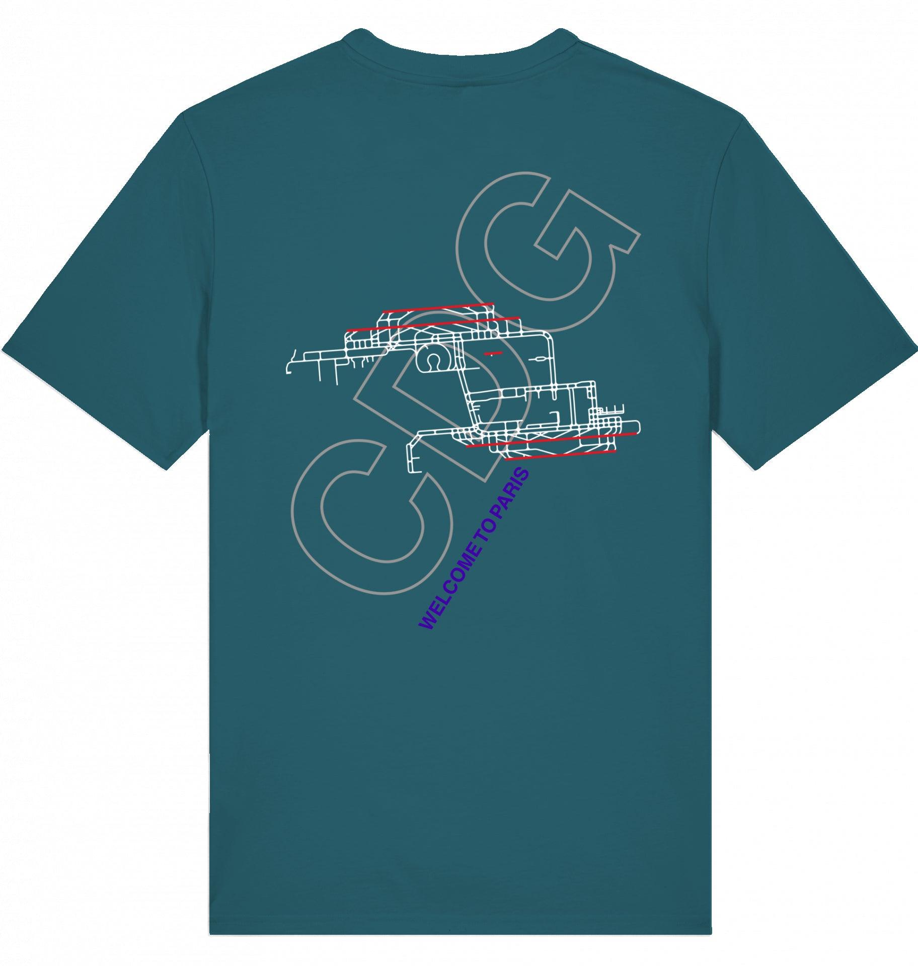 Aviation Airport T-Shirt "Paris Carles de Gaulle CDG Airportcode" Stargazer für Piloten, Crews, Kinder & Planespotter made by SUPERSONIC aero 4U