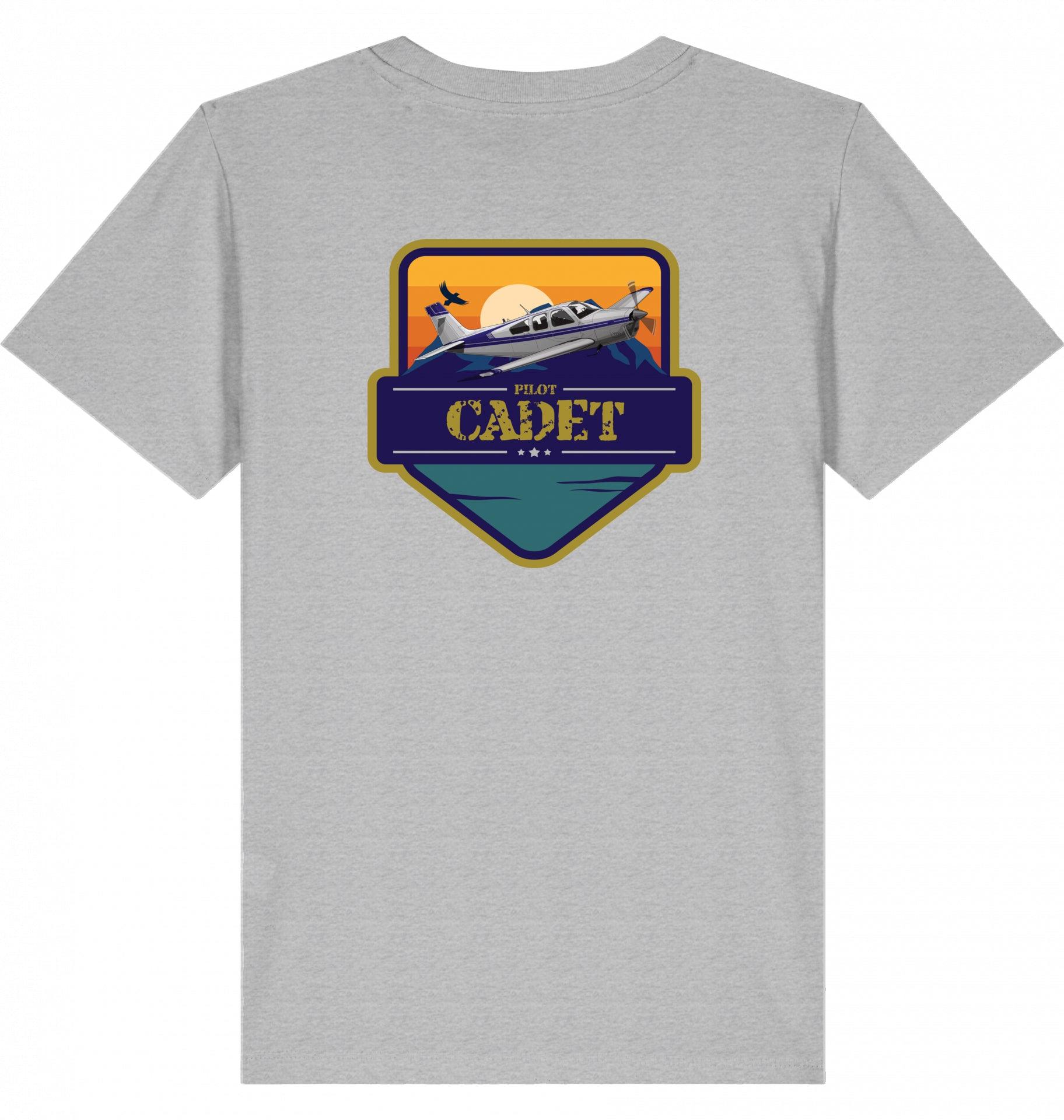 Aviation Kids Aviation T-Shirt "Flugschüler" Mooney Aircraft 2.0 Heather Grey für Piloten, Crews, Kinder & Planespotter made by SUPERSONIC aero 4U