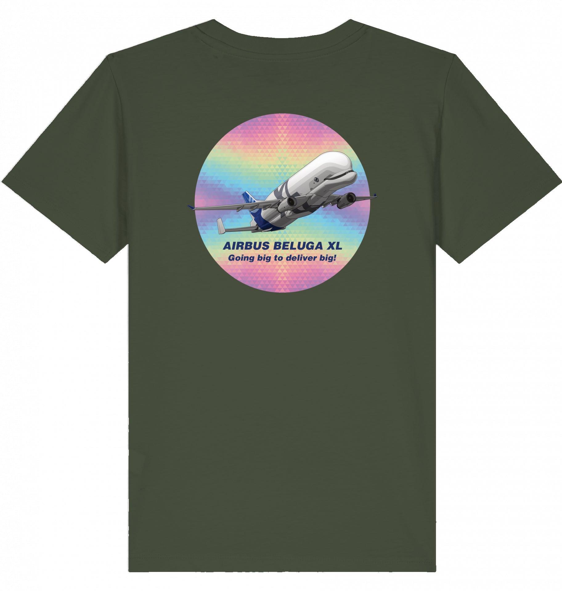 Aviation Kids Aviation T-Shirt Airbus Beluga XL Flugzeug 2.0 Khaki für Piloten, Crews, Kinder & Planespotter made by SUPERSONIC aero 4U