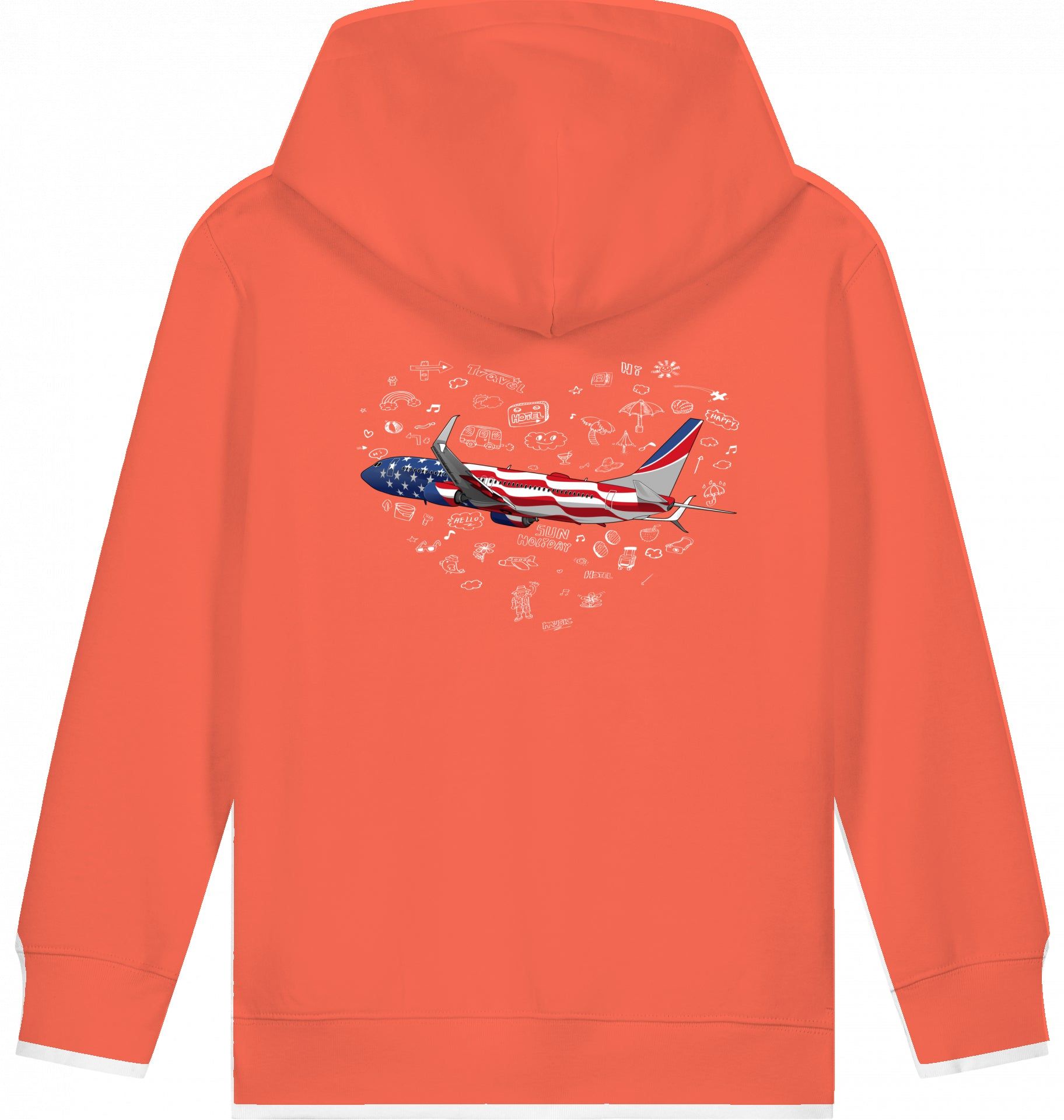 Aviation Kids Hoodie Boeing 737 Stars & Stripes für Piloten, Crews, Kinder & Planespotter made by SUPERSONIC aero 4U