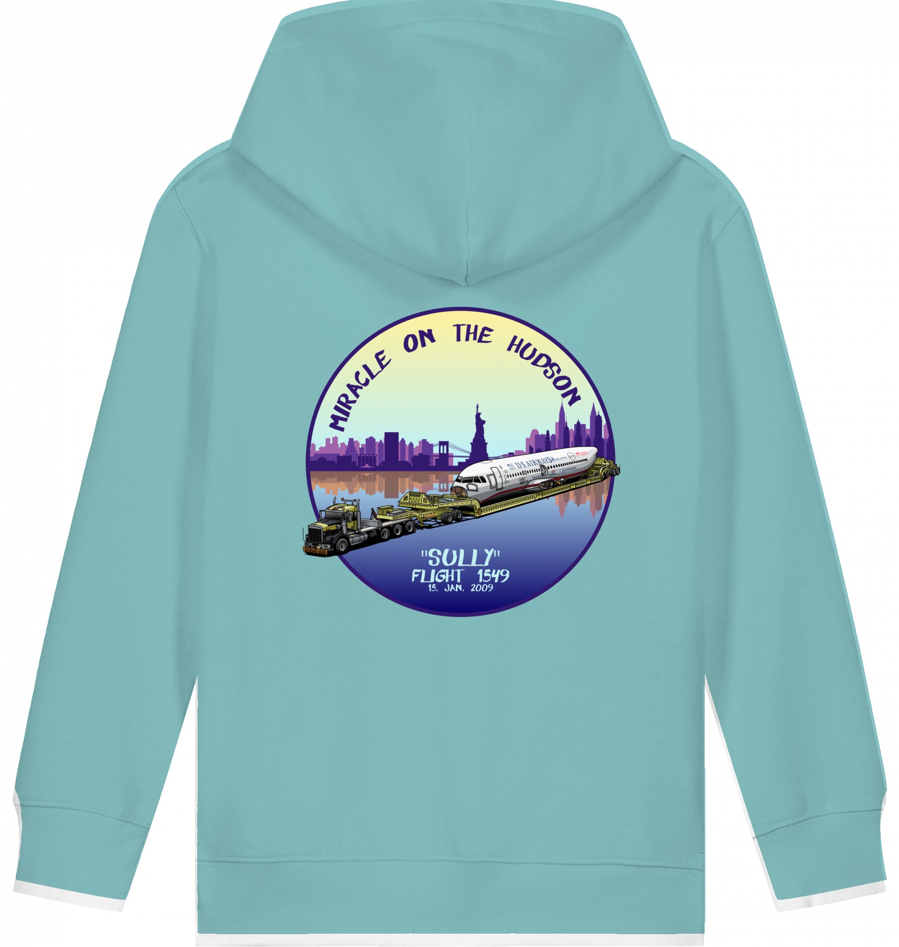 Kids Flugzeug Hoodie "Sullenberger - Miracle on the Hudson"