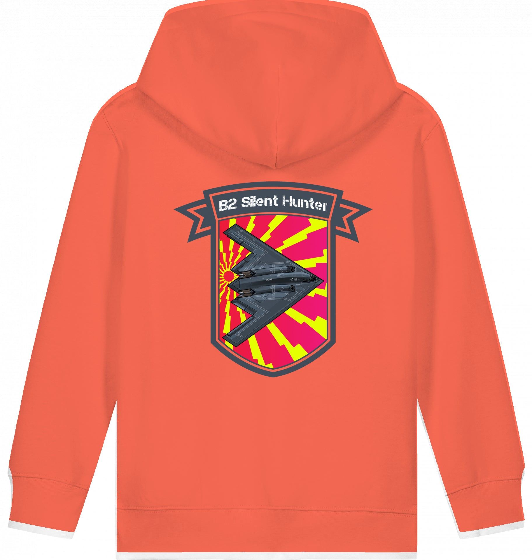 Aviation Kids Flugzeug Hoodie Northrop B2 Spirit Silent Hunter für Piloten, Crews, Kinder & Planespotter made by SUPERSONIC aero 4U