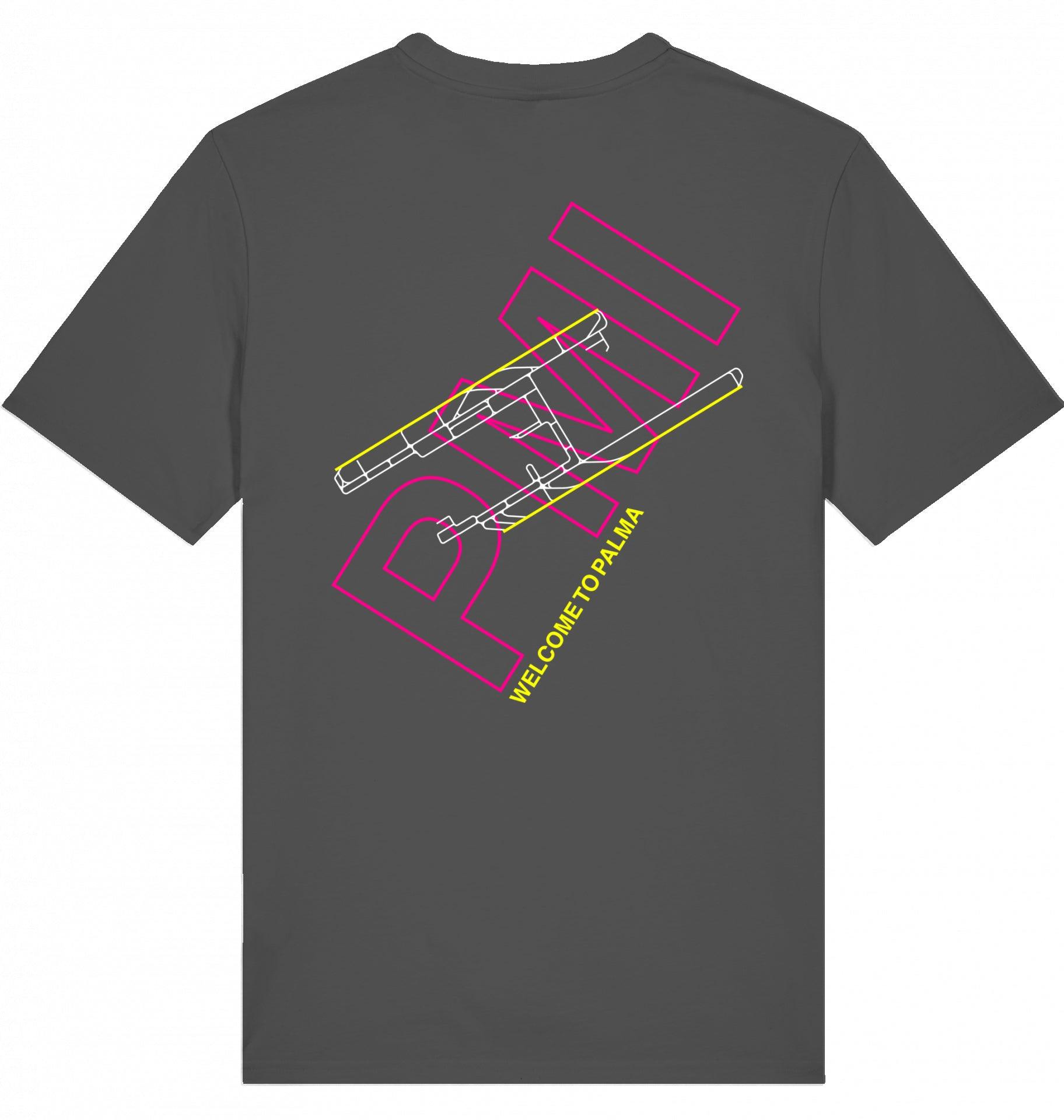 Aviation Airport T-Shirt "Palma de Mallorca PMI Airportcode" Anthracite für Piloten, Crews, Kinder & Planespotter made by SUPERSONIC aero 4U