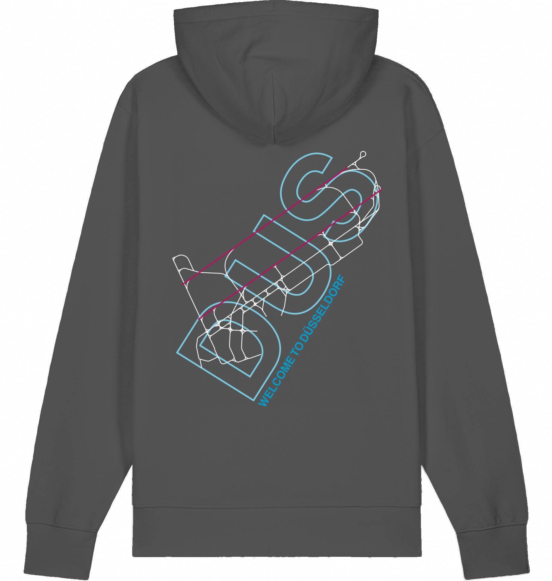 Aviation Düsseldorf DUS Airport Hoodie 2.0 Anthracite für Piloten, Crews, Kinder & Planespotter made by SUPERSONIC aero 4U