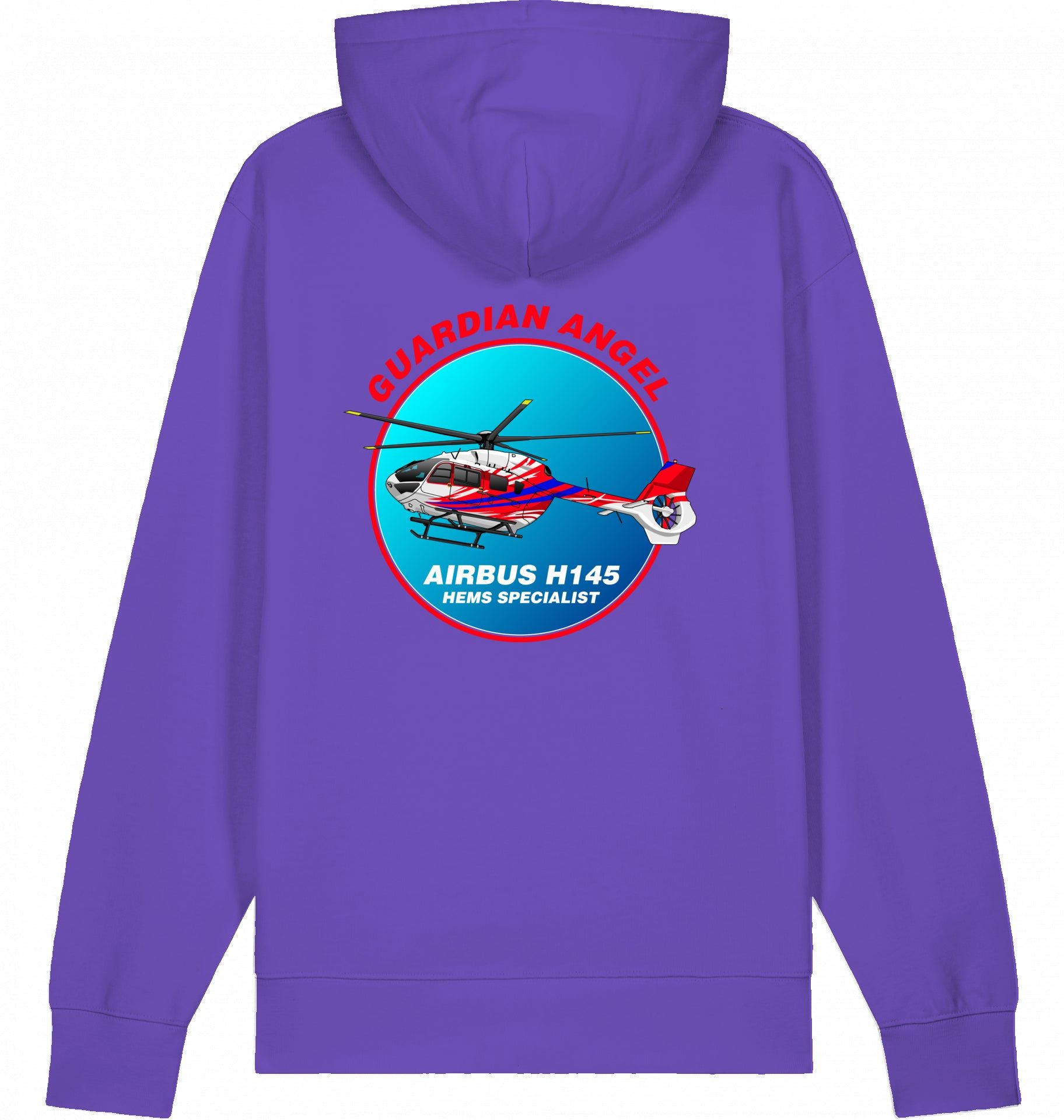 Aviation Helicopter Hoodie Airbus H145 Guardian Angel für Piloten, Crews, Kinder & Planespotter made by SUPERSONIC aero 4U